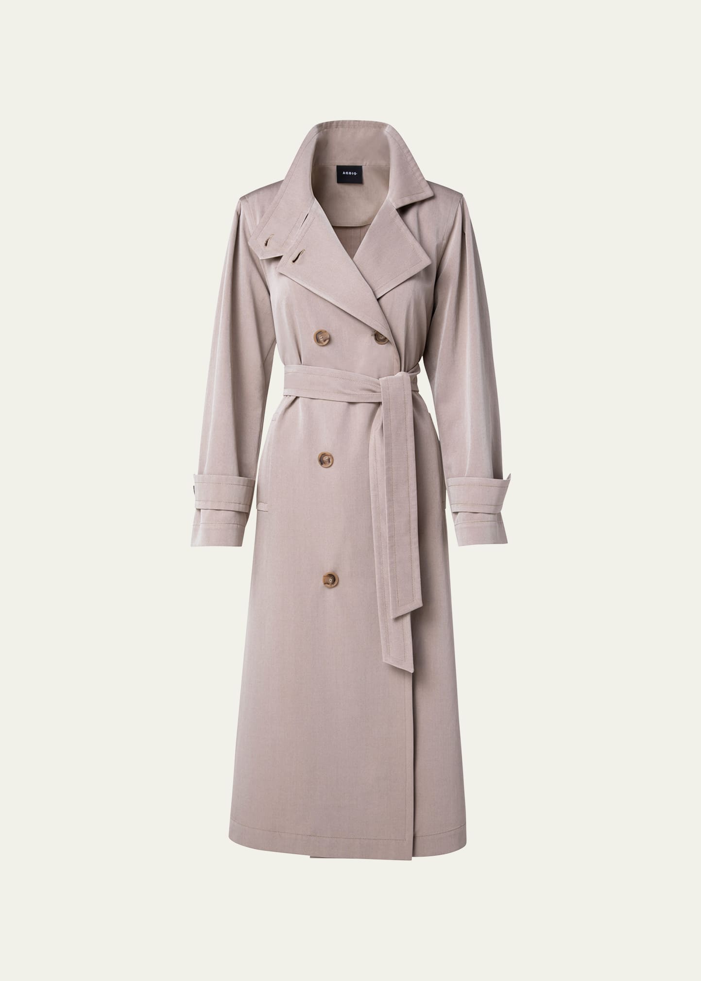 AKRIS ONA CLASSIC BELTED TRENCH COAT