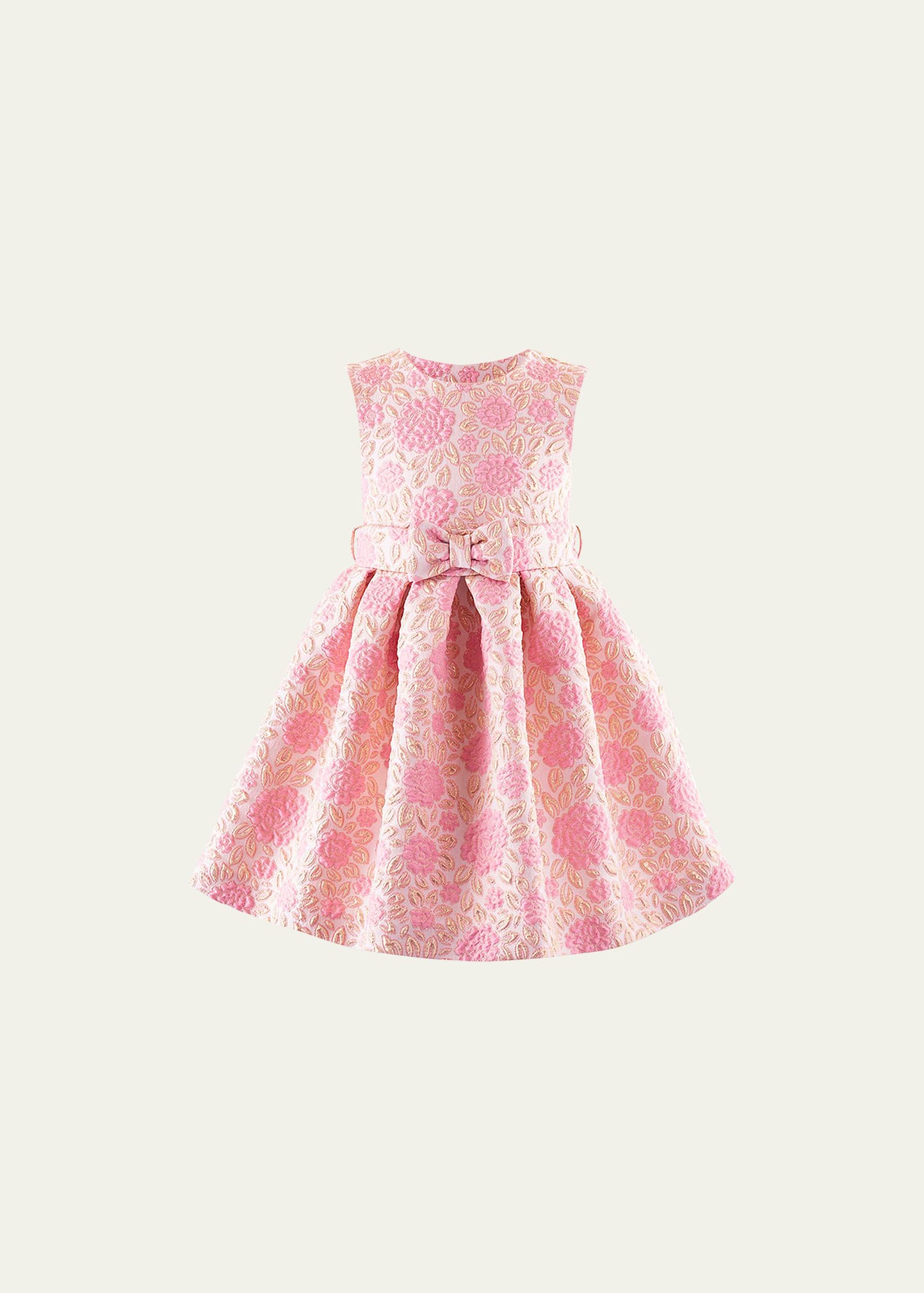 Girl's Sparkle Floral Textured Dress, 2-12