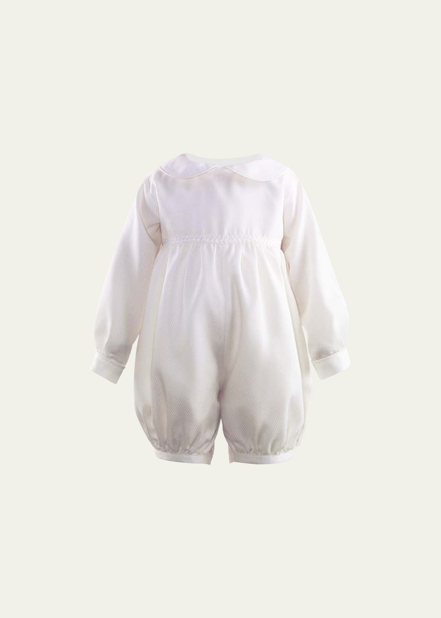 Girl's Long-Sleeve Cotton Babysuit, Size 3M-12M