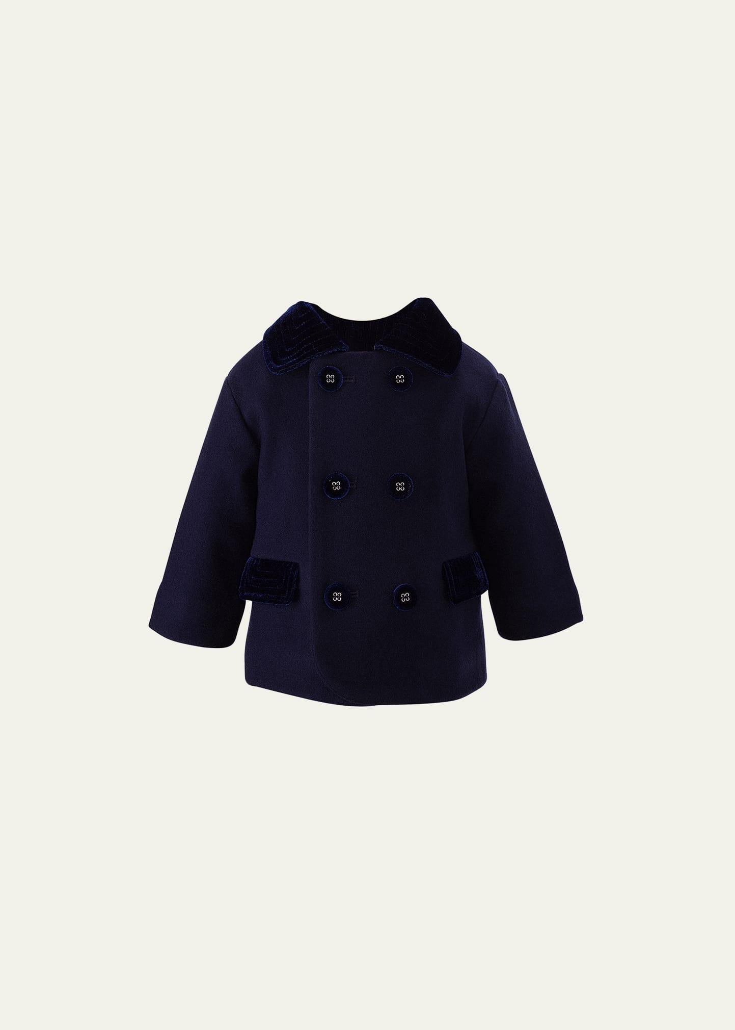 Rachel Riley Boy's Double Breasted Coat In Navy