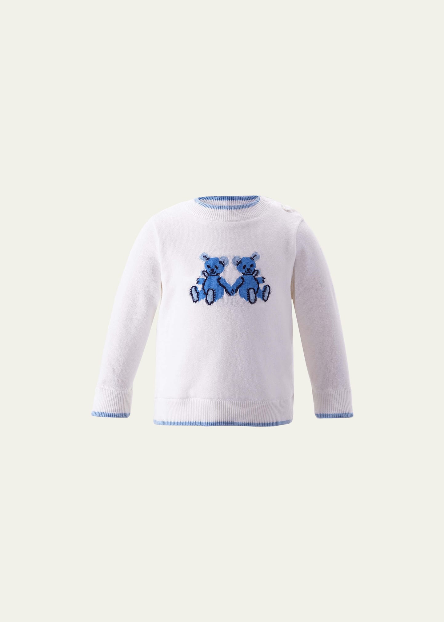 Boy's Teddy Intarsia Sweater, Size 6M-24M