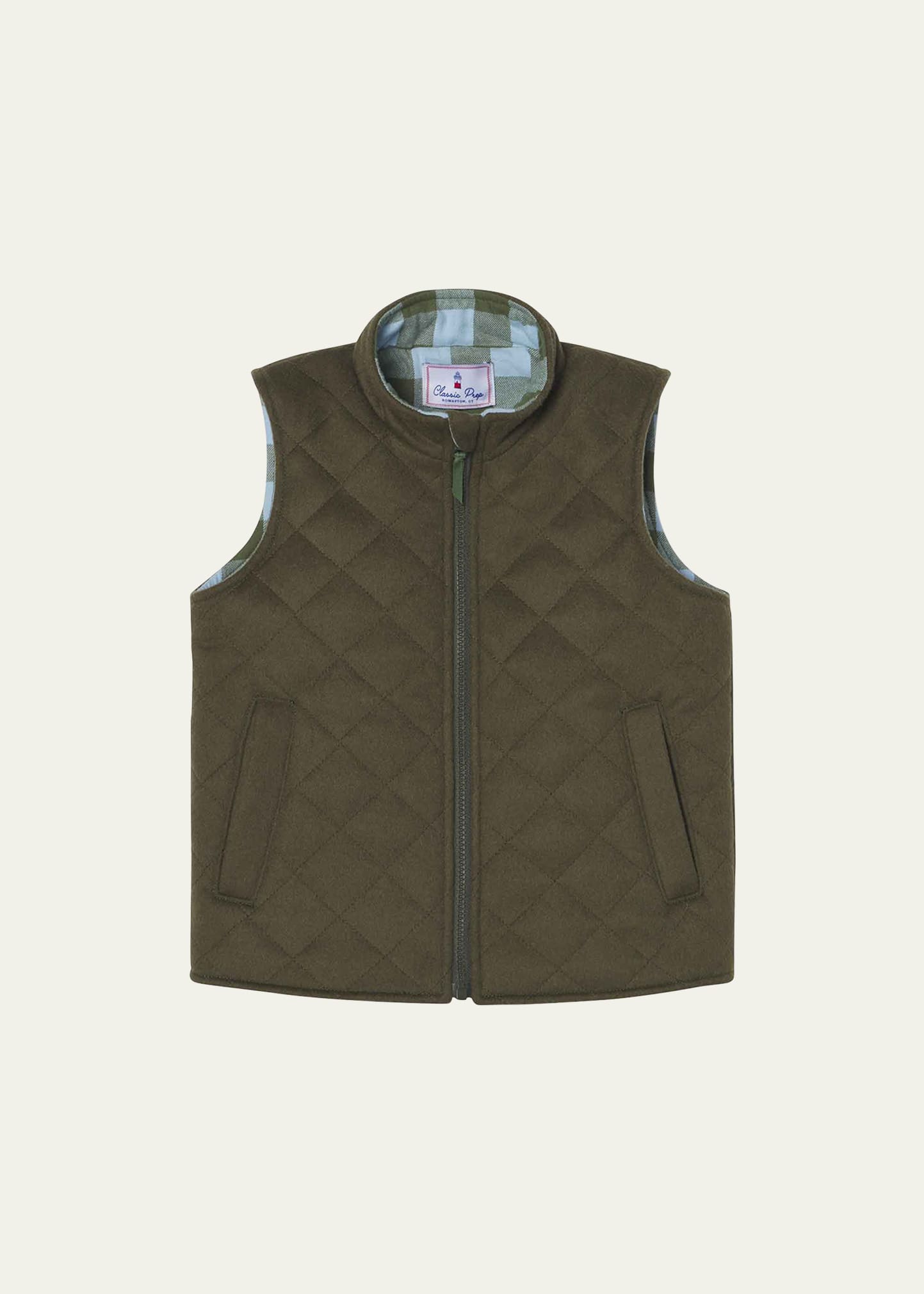 Classic Prep Childrenswear Boy's Wills Quilted Wool Vest, Size XS-XL