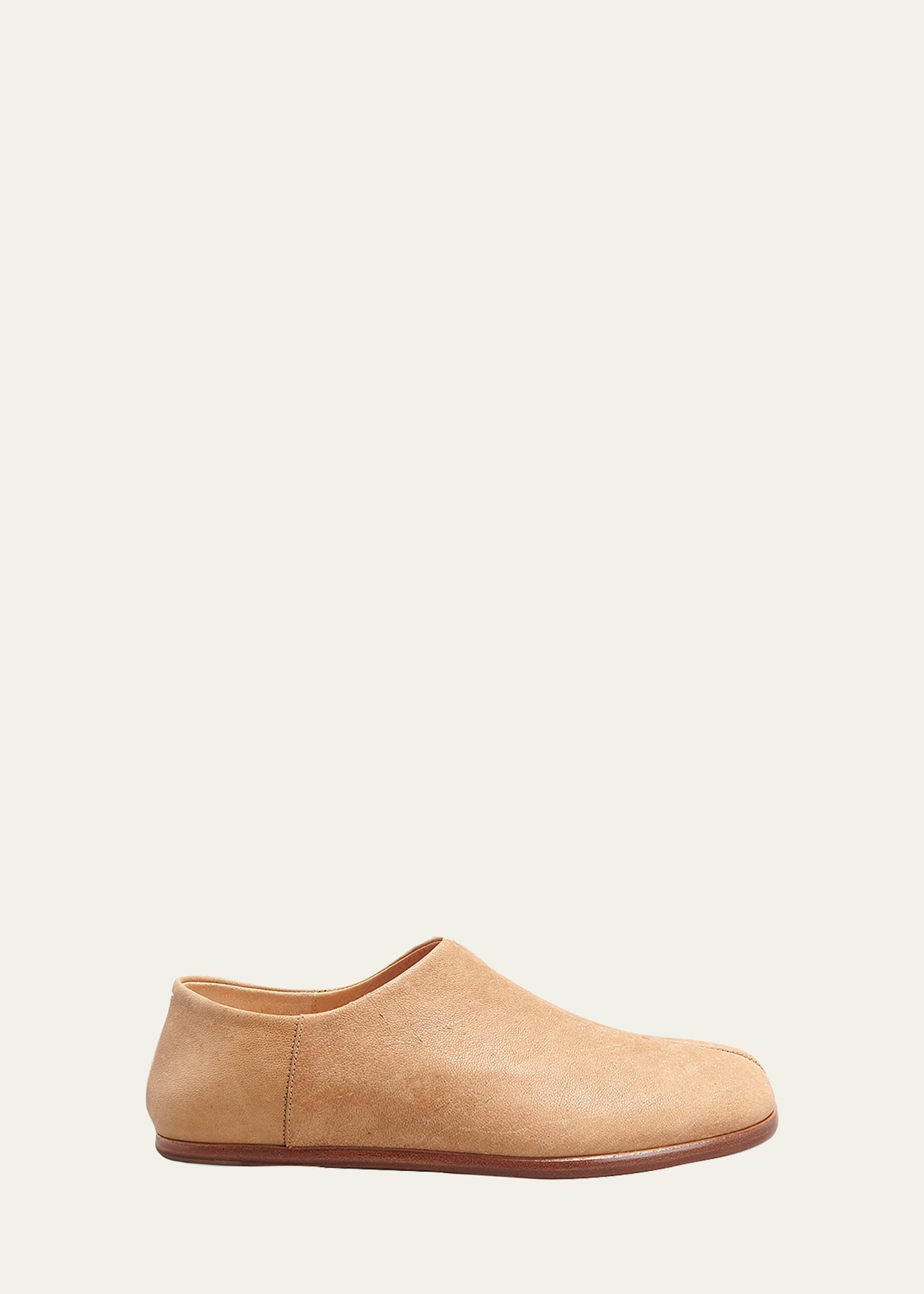 Maison Margiela Tabi Split-toe Leather Loafers In Camel