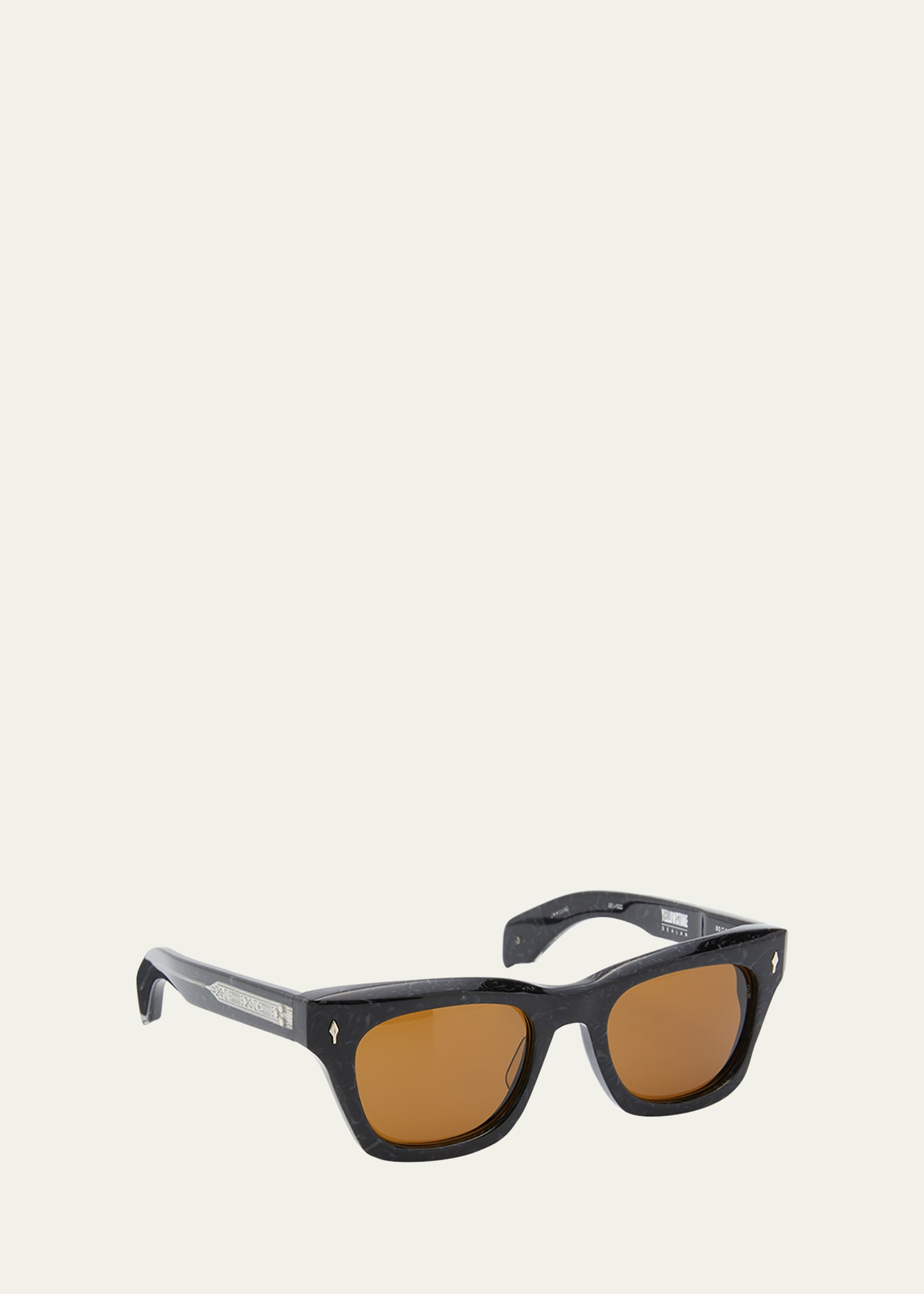 Jacques Marie Mage Men's Dealan Acetate Rectangle Sunglasses In Black Wolf