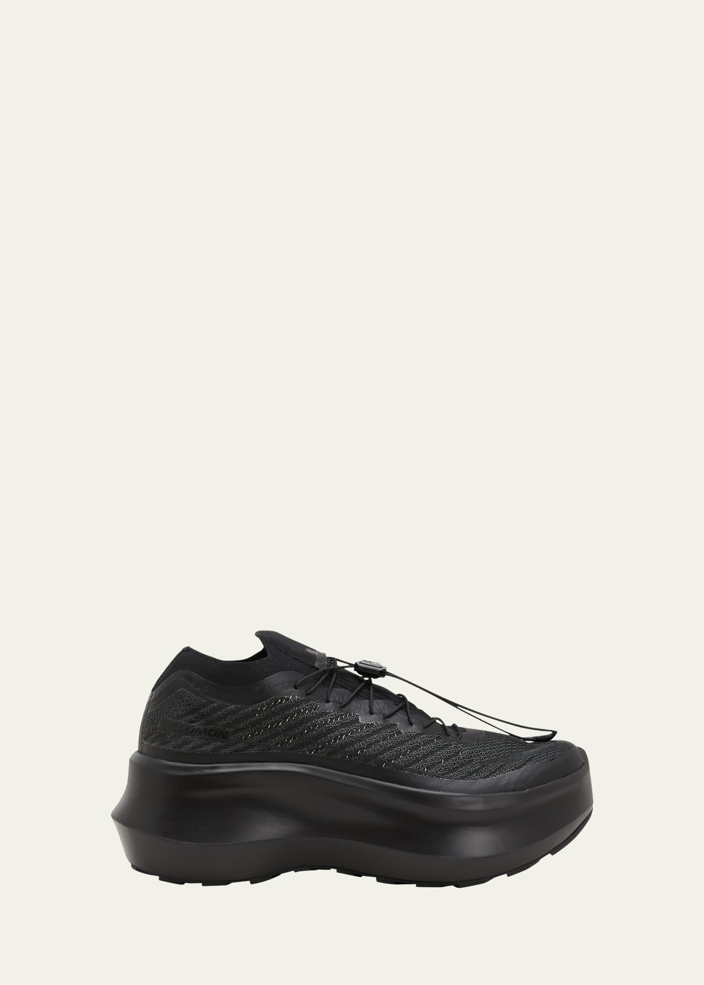 SALOMON × cdg 22AW Pulsar Platform black Cdg X Salomon Pulsar Lace-up Platform Sneakers In Black | ModeSens