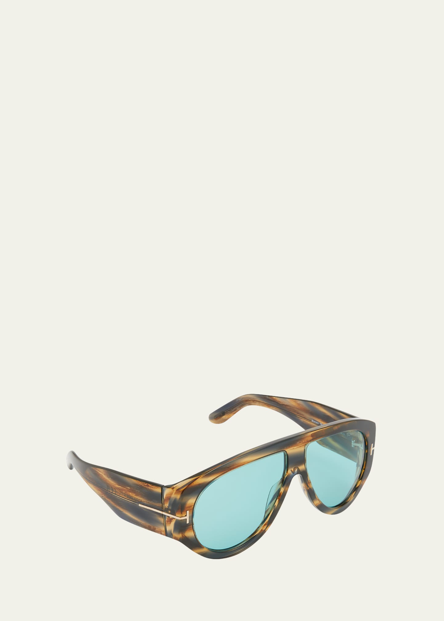 Tom Ford 61mm Aviator Plastic Sunglasses In Black