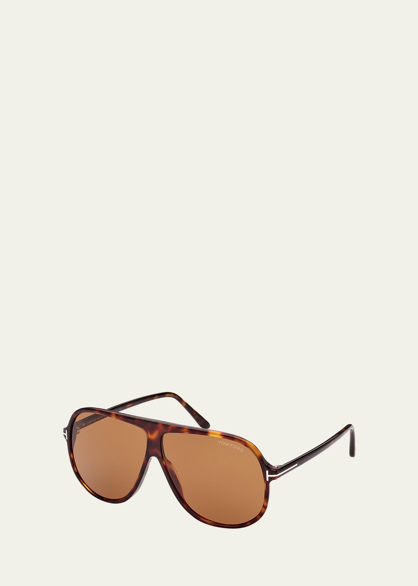 Tom Ford Spencer-02 FT0998 56P Aviator Sunglasses - Havana/Brown Tom Ford - Spencer Sunglasses - Occhiali da Sole Oversize  main image 2