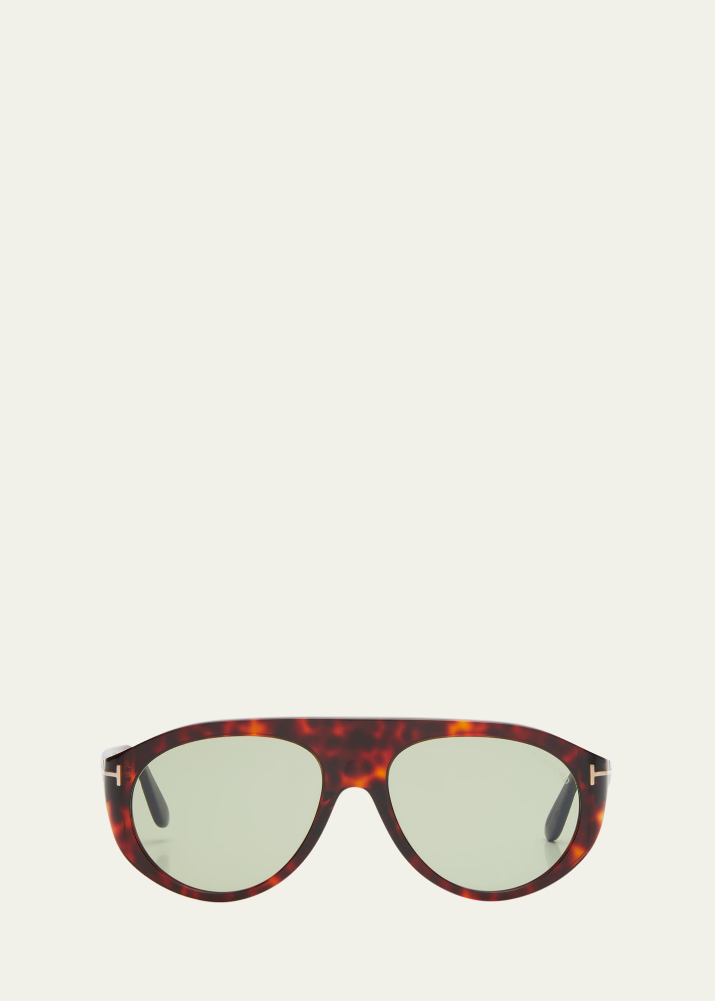 Shop Tom Ford Men's Rex T-logo Aviator Sunglasses In Shiny Dark
