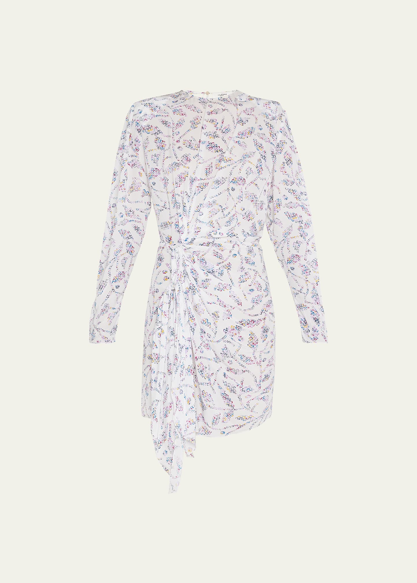 Etoile Isabel Marant Dulce Printed Long Sleeve Mini Dress