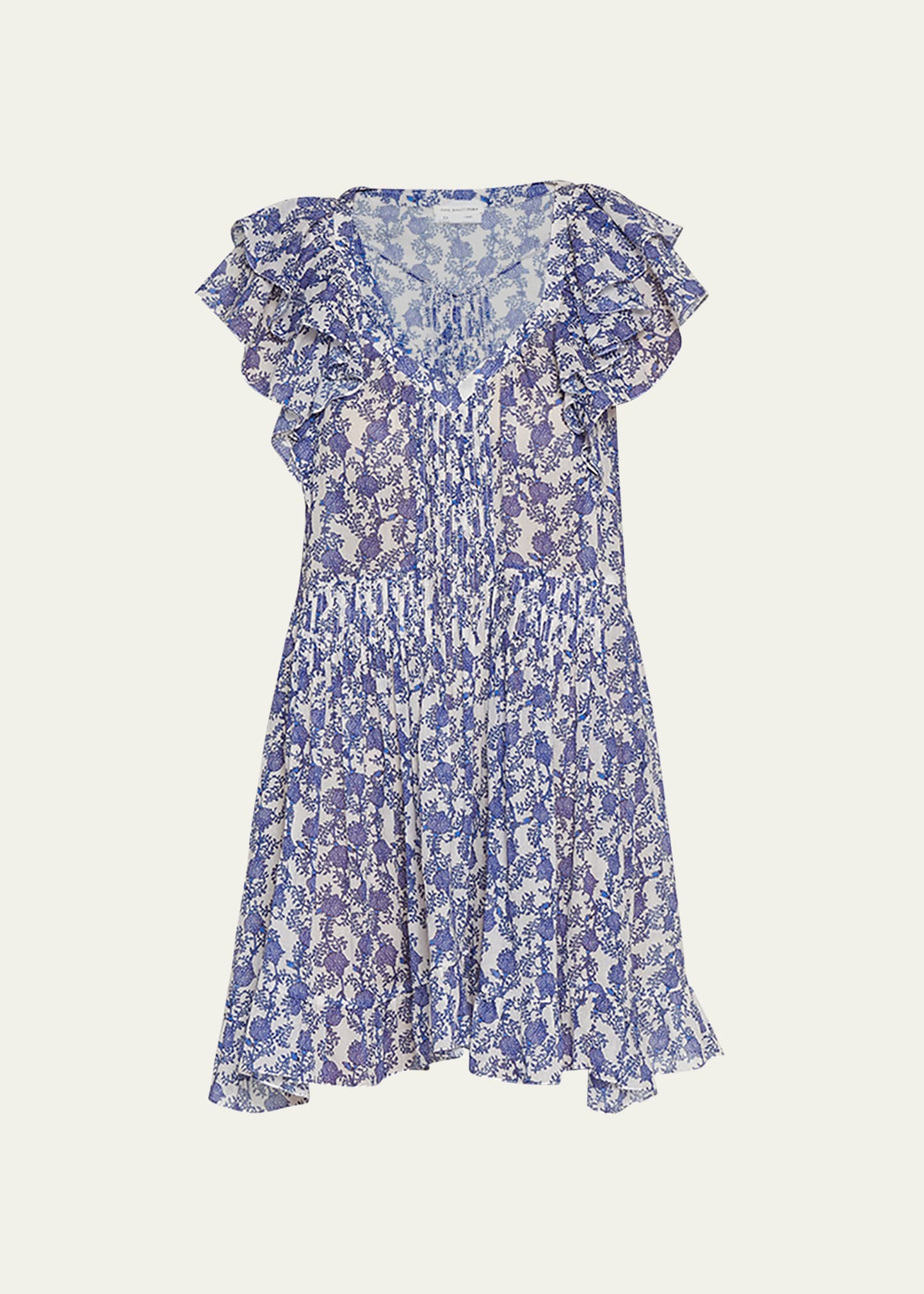 Etoile Isabel Marant Godrana Floral V-Neck Mini Dress