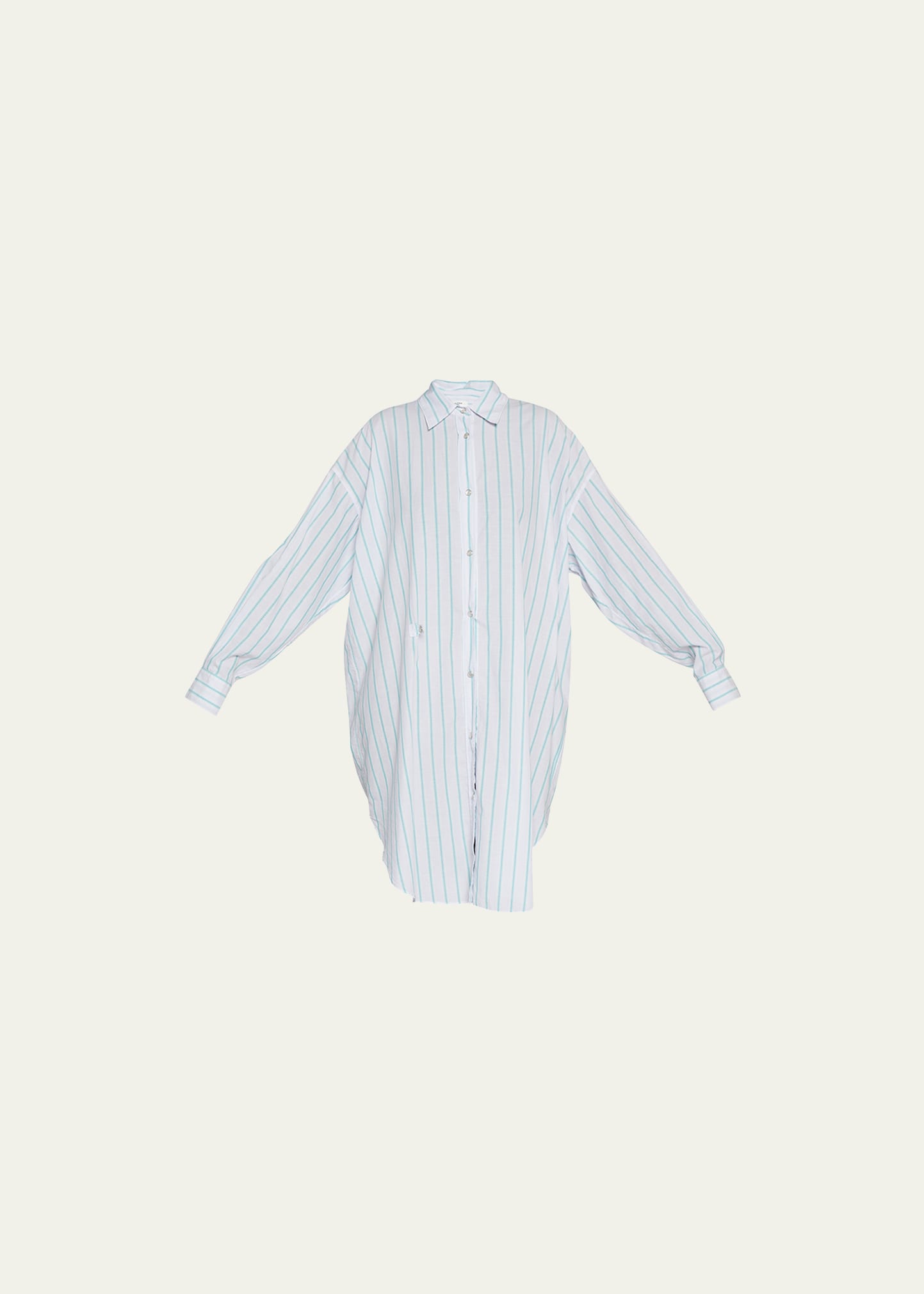 Etoile Isabel Marant Seen Button-Front Striped Shirtdress