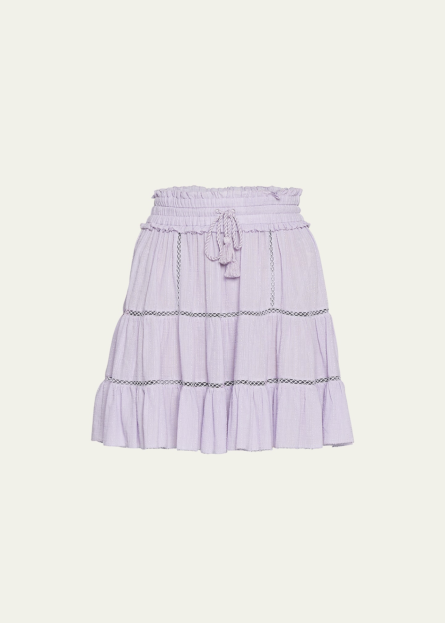 Etoile Isabel Marant Lioline Tiered Elastic Mini Skirt