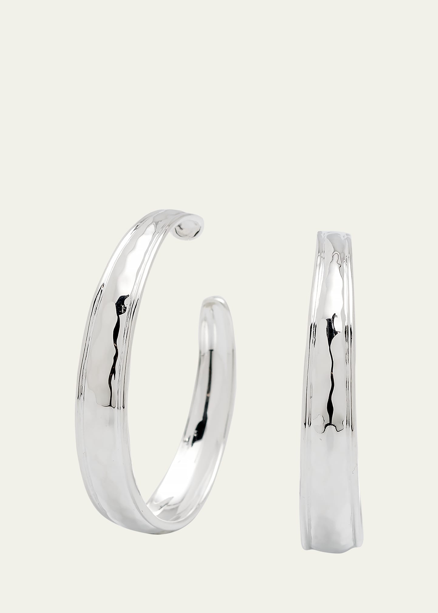 Shop Ippolita Goddess Hoop Earrings In Sterling Silver