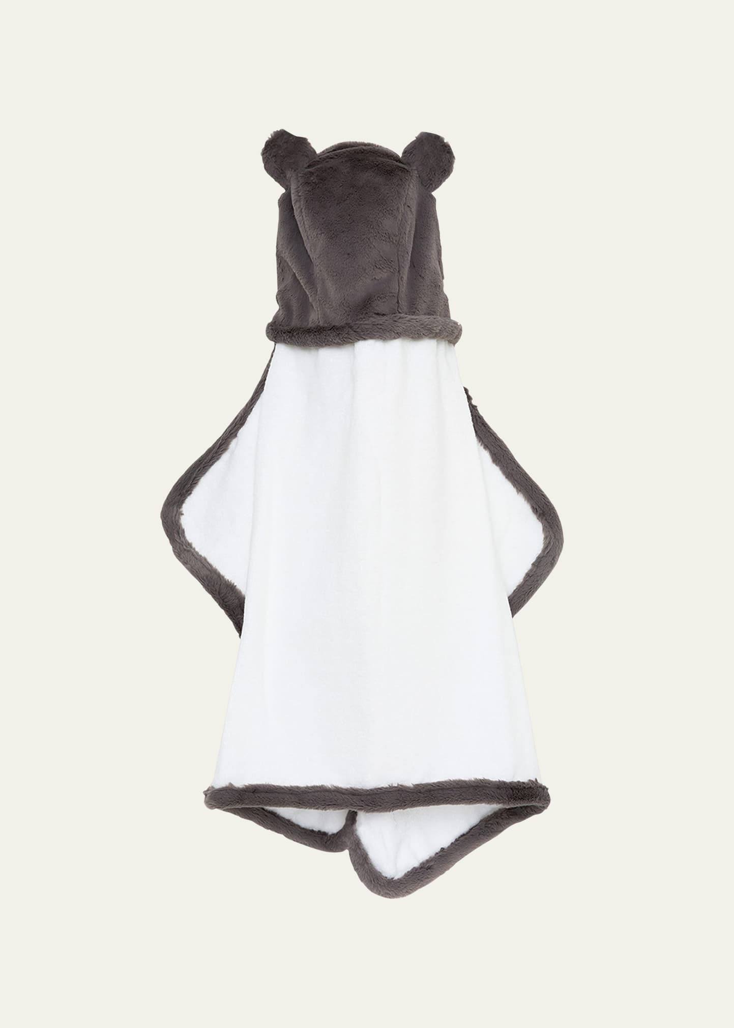 Little Giraffe Kids' Unisex Luxe Hooded Towel - Baby In Charcoal