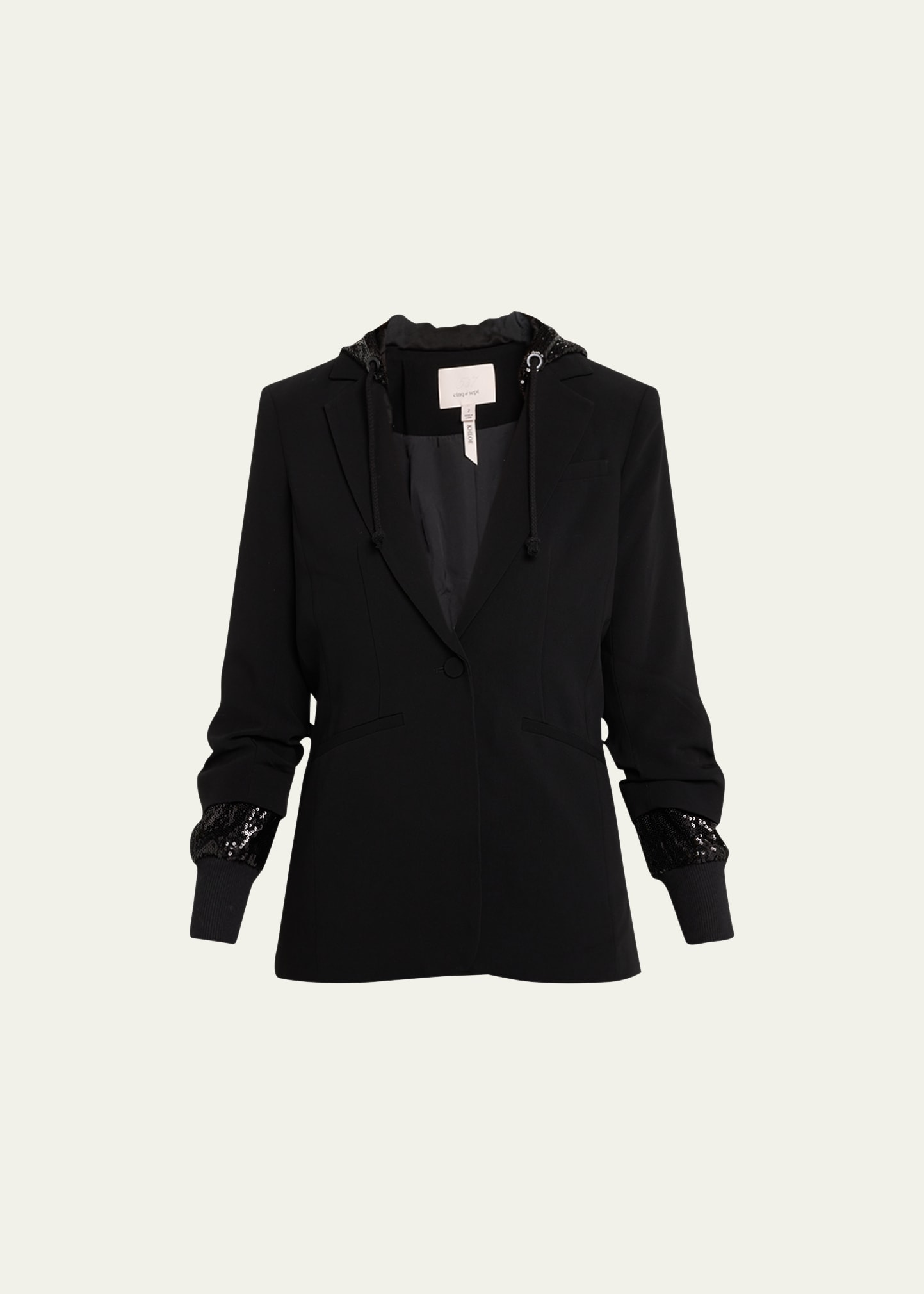 Khloe Sequin Hooded Blazer