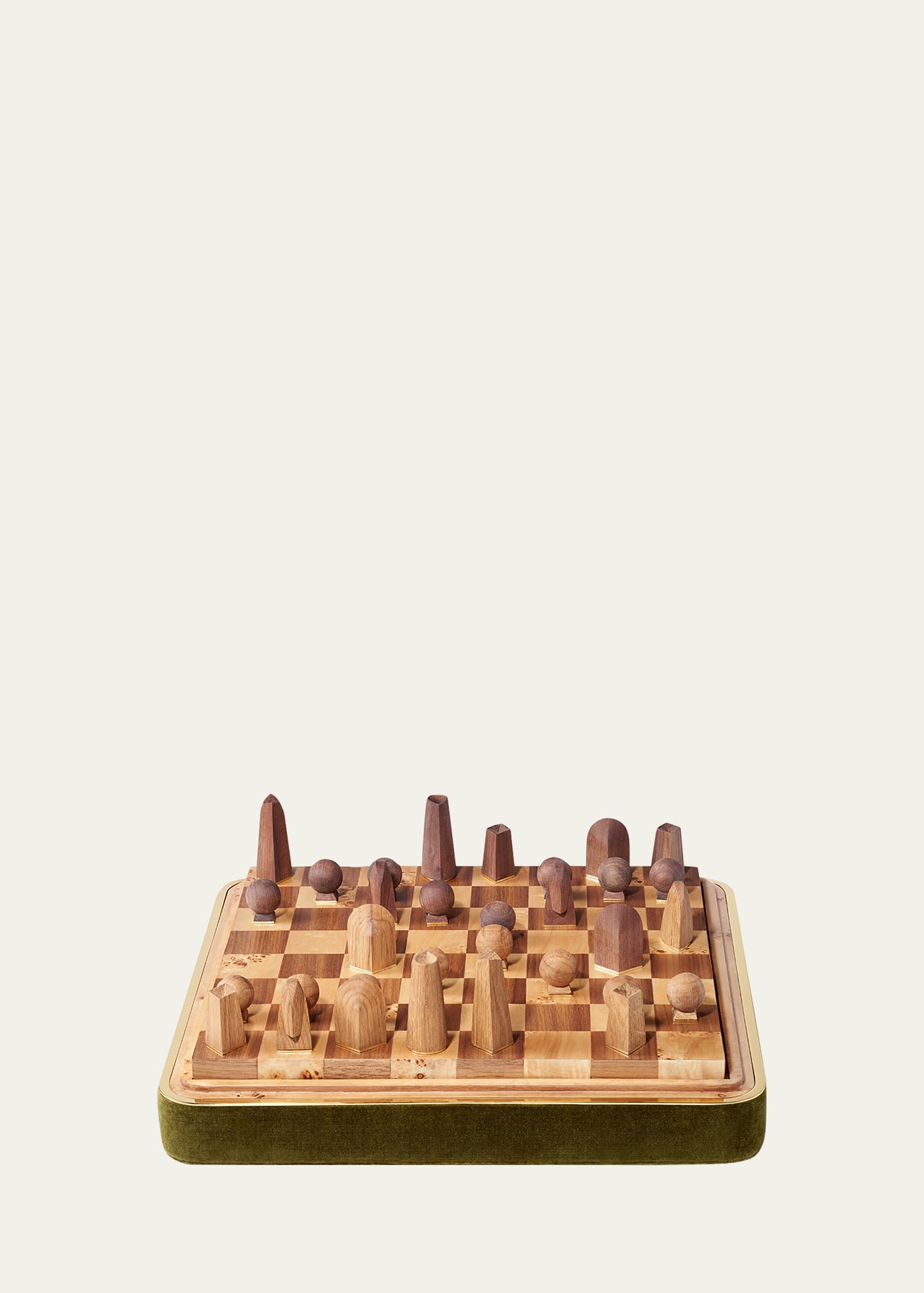 Aerin Velvet Chess Set In Green