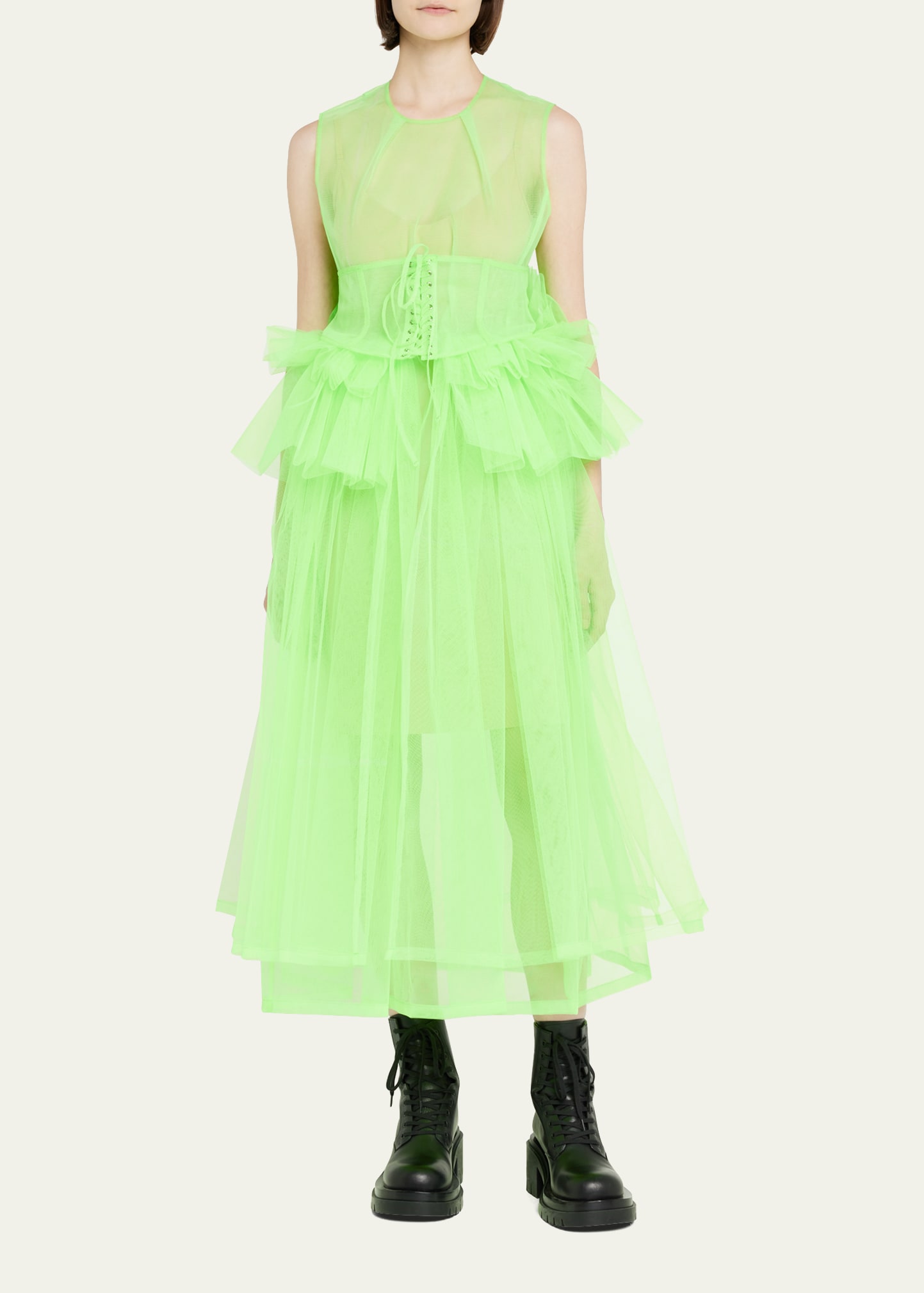 neon peplum dress Rare Betsey Johnson Cotton Neon Fish Peplum Dress |