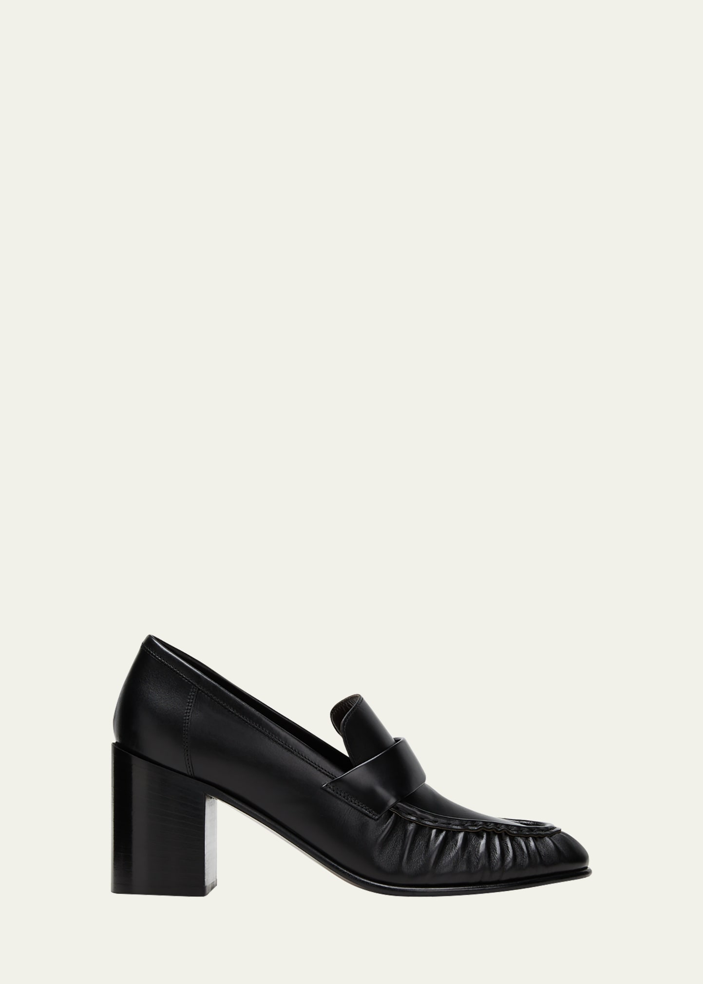 THE ROW Leather Heeled Loafer Pumps