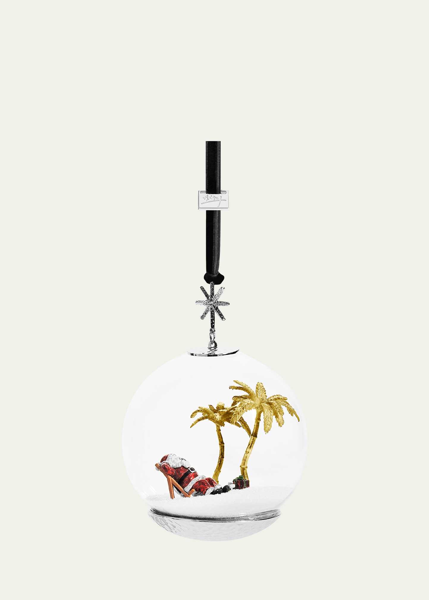 Michael Aram Island Santa Snow Globe Ornament