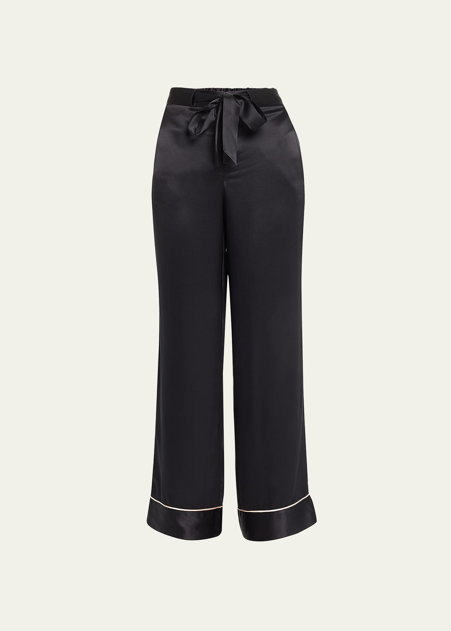 Kiki Straight-Leg Silk Lounge Pants