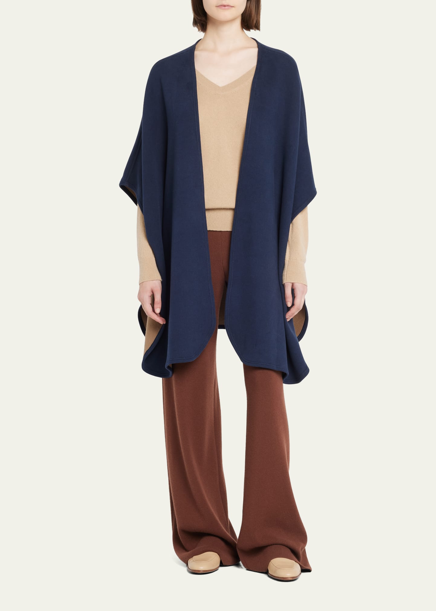 Reversible Jersey Knit Poncho