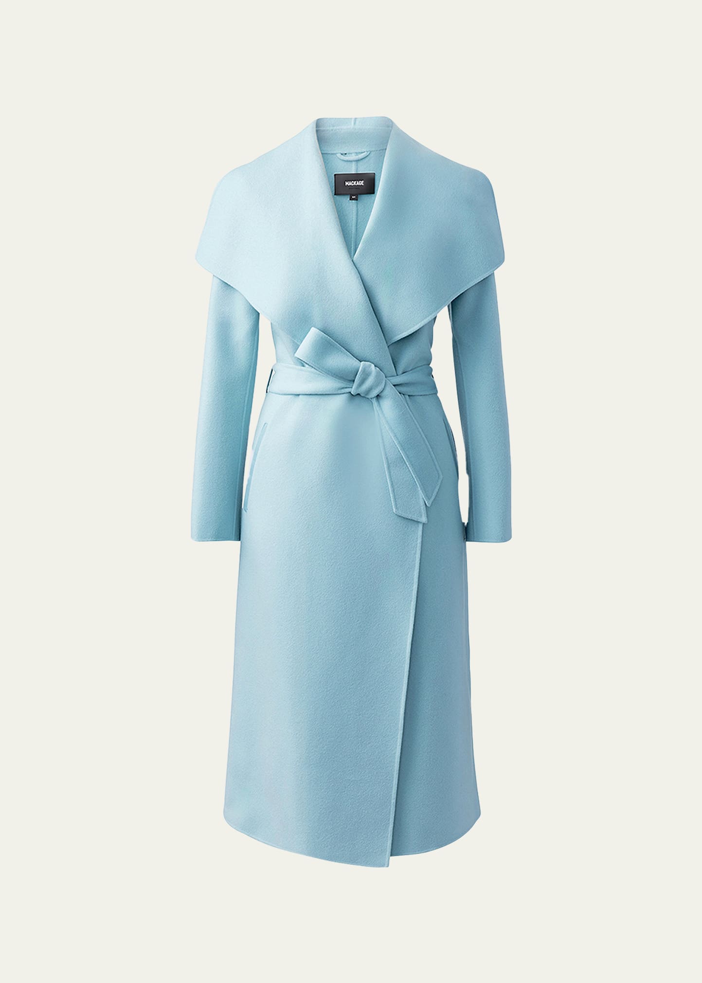 Mackage Mai Wool Belted Wrap Coat In Air