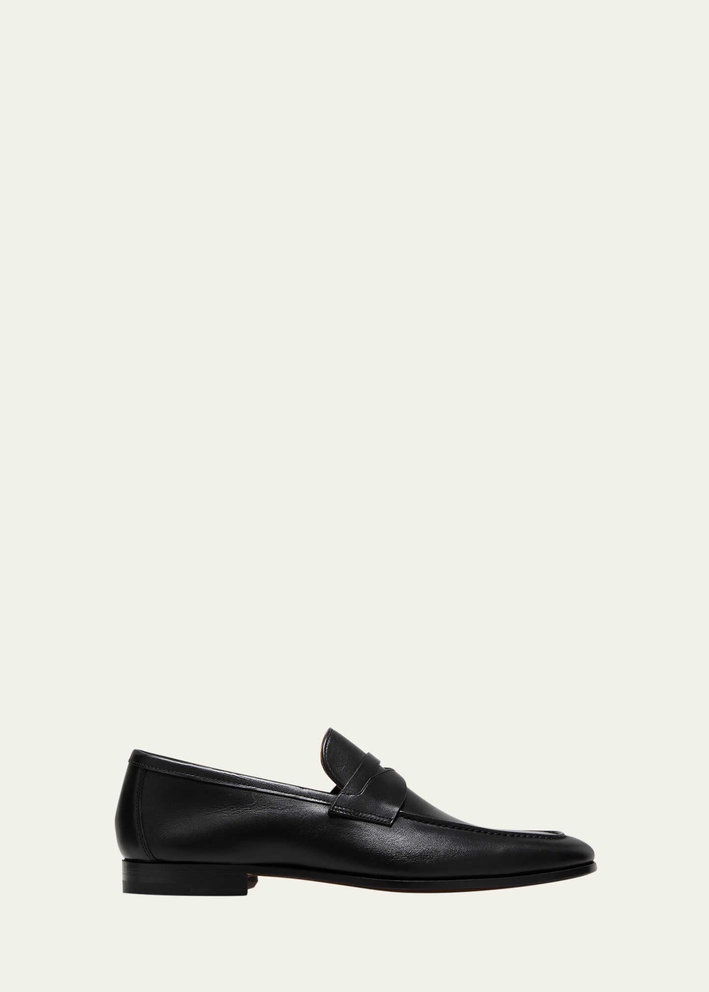 Magnanni Men's Sasso Leather Penny Loafers In Black