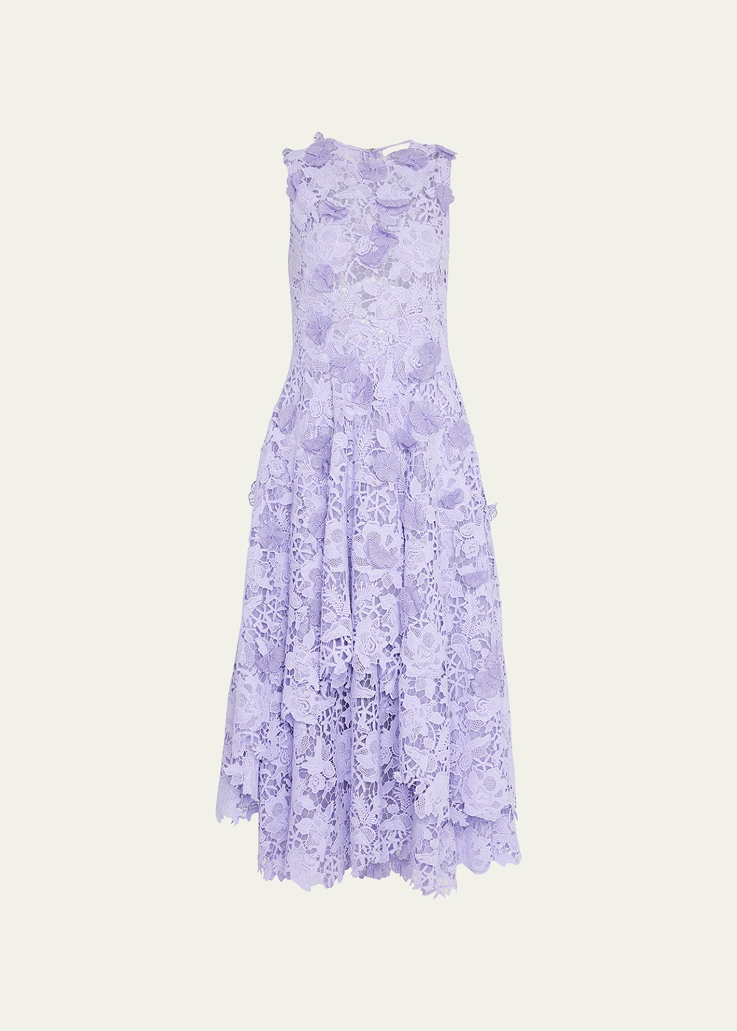 Jason Wu Collection Floral Guipure Lace Midi Dress