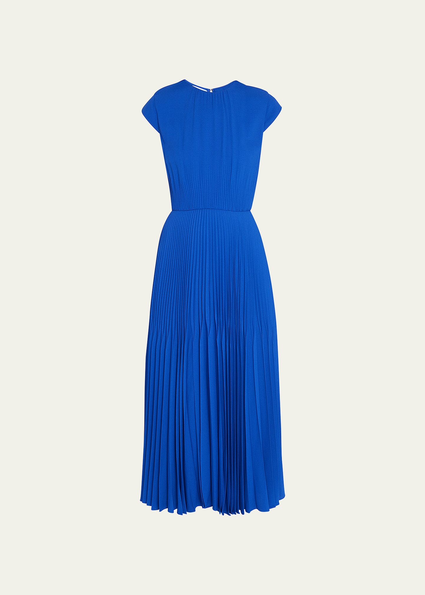 Jason Wu Collection Cap-Sleeve Pleated Midi Dress