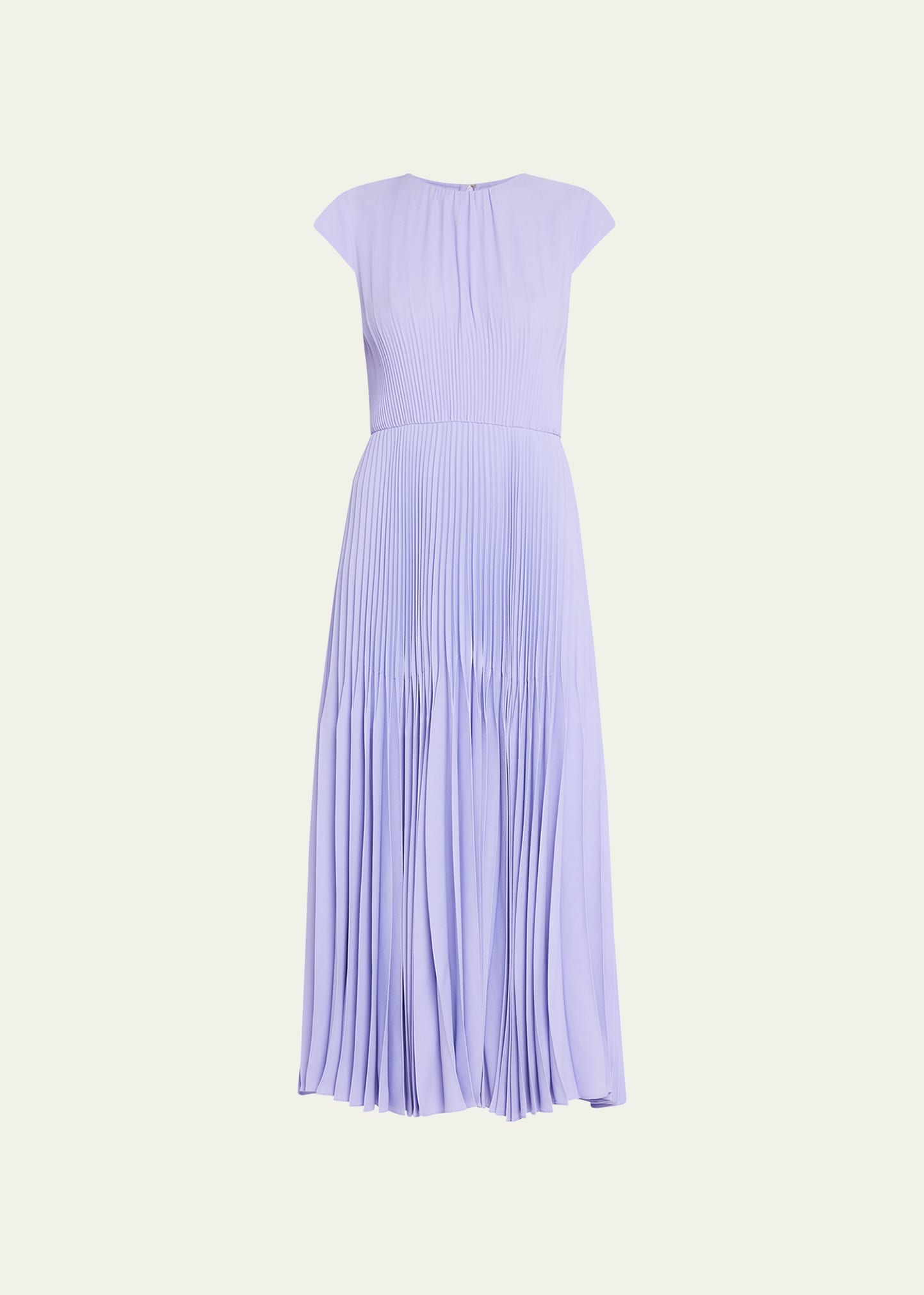 Jason Wu Collection Cap-Sleeve Pleated Midi Dress