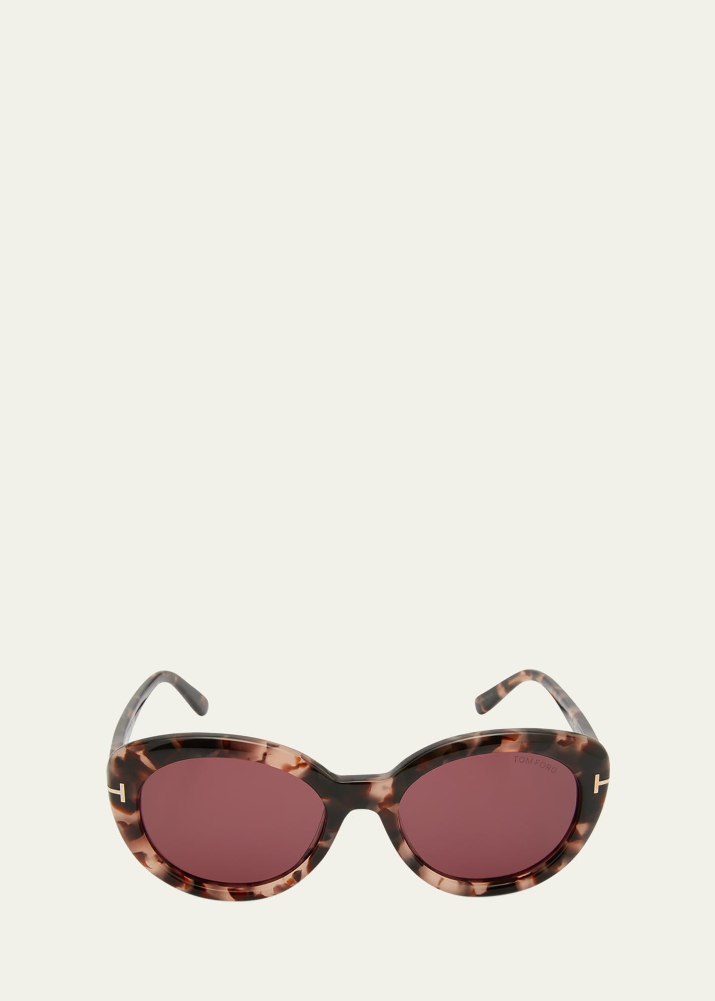 Shop Tom Ford Lily Monochrome Acetate Cat-eye Sunglasses In Shiny Pink Havana