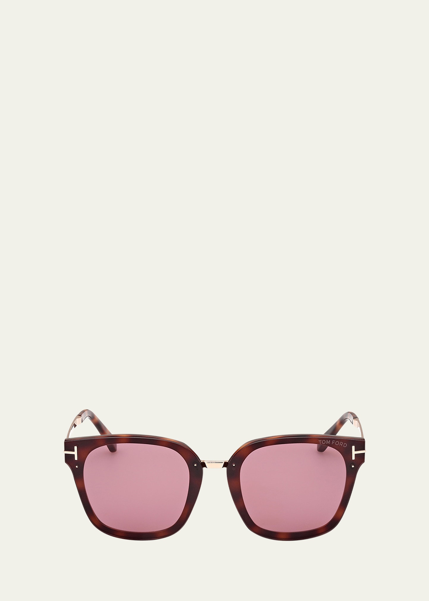 Tom Ford Philippa Square Injection Plastic Sunglasses In Pink