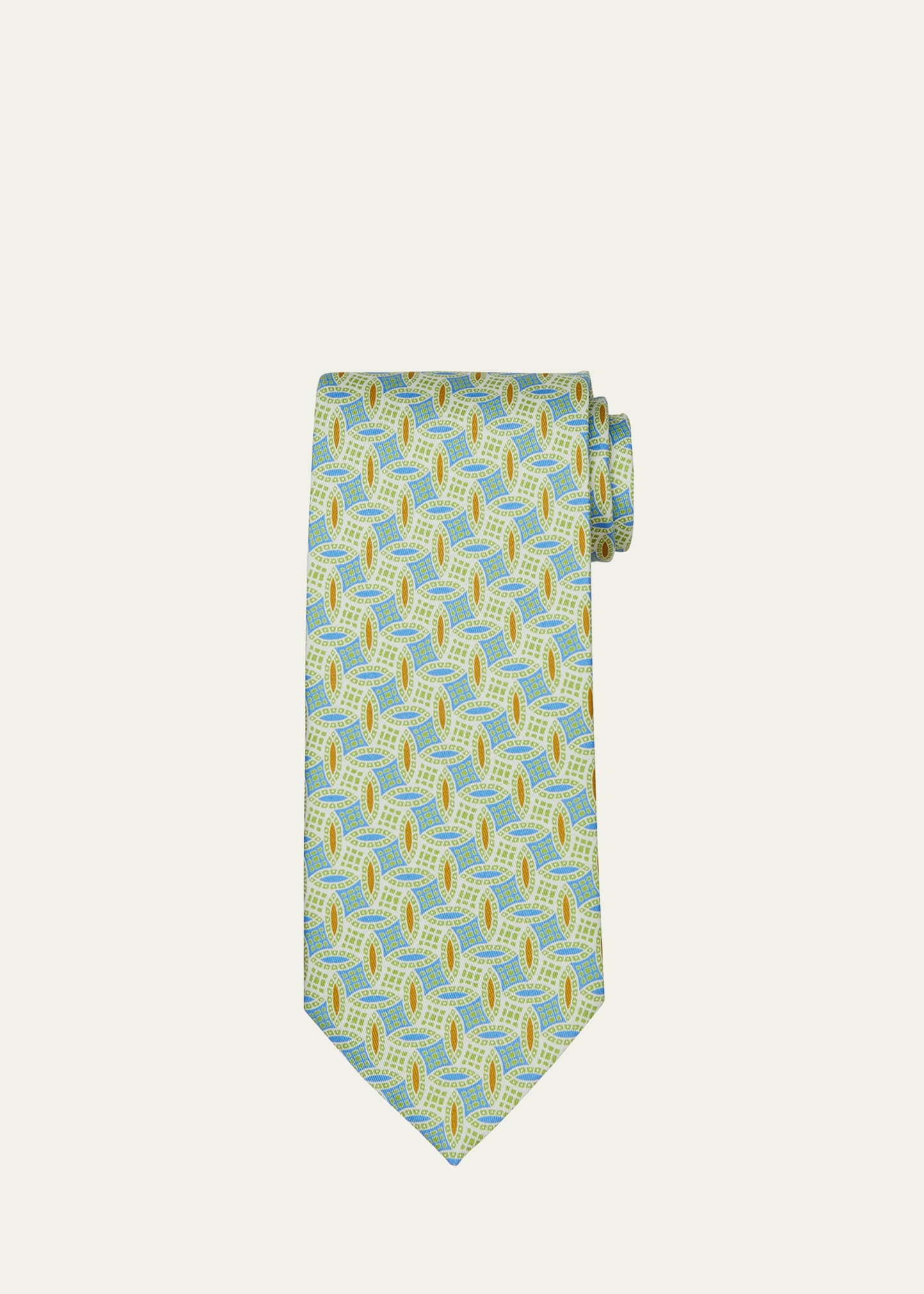 Marinella Men's Archivio 3-fold Silk Tie In Green