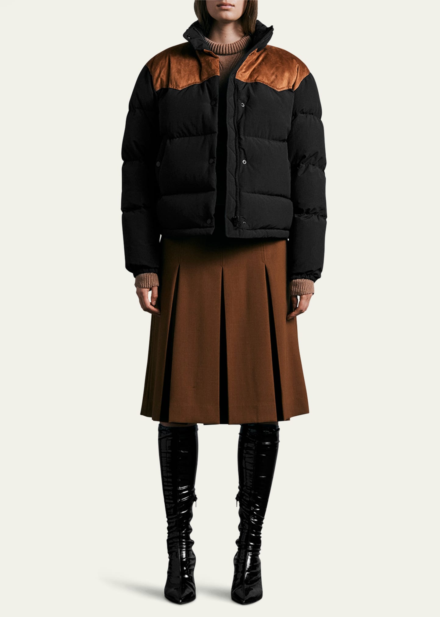 Rag & Bone Cal Nylon Puffer Coat In Black