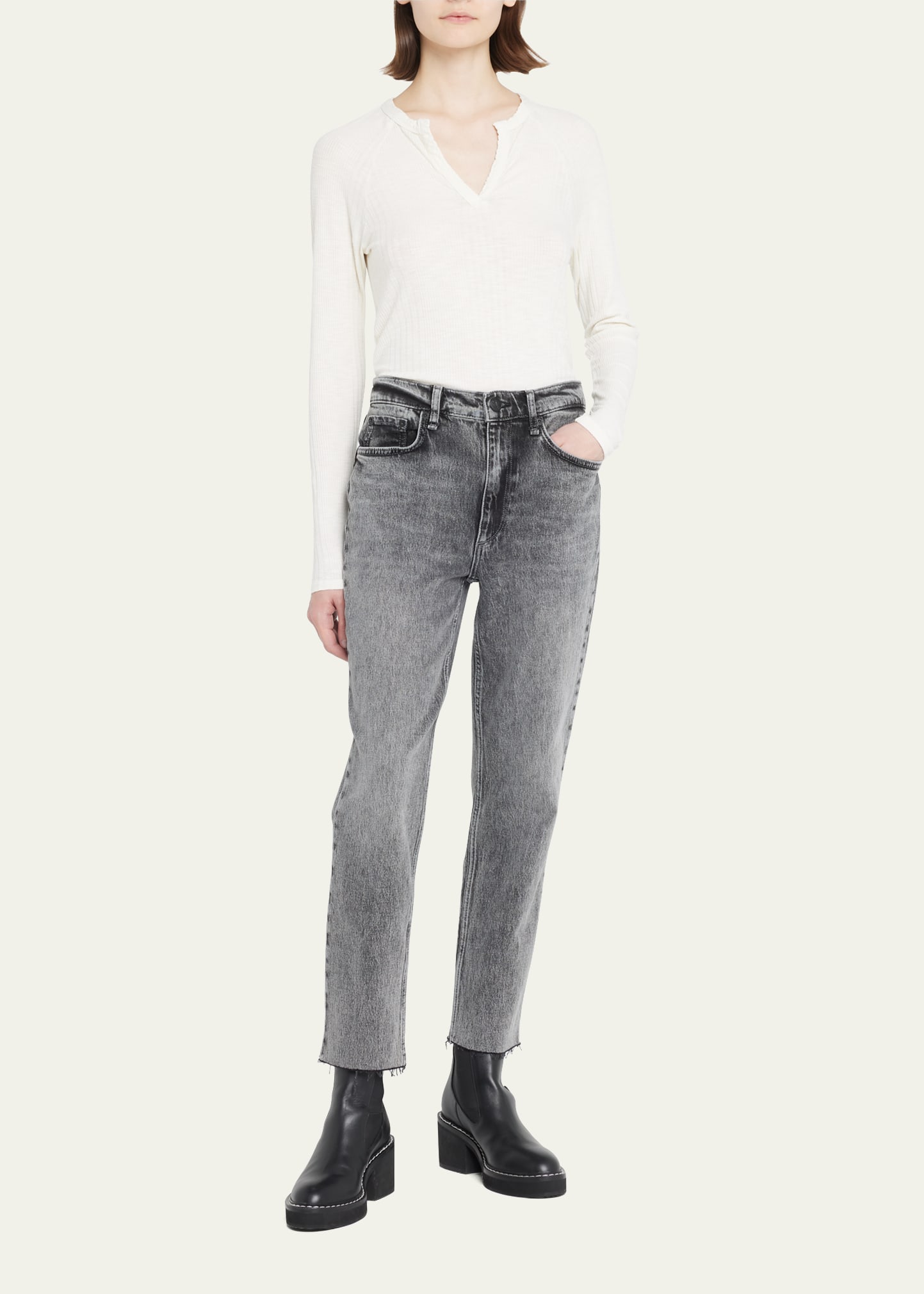 Wren Cropped Slim Straight Jeans