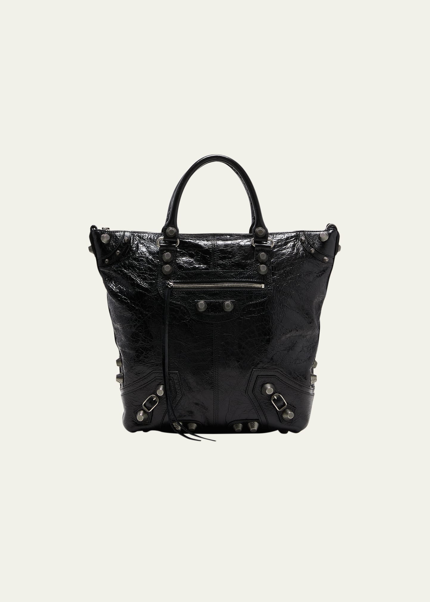 Men's Le Cagole Medium Leather Tote Bag
