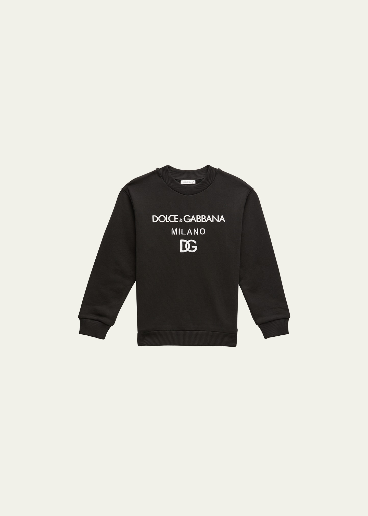 Dolce & Gabbana Junior Kids' Boy's Dg Logo Sweatshirt In Black