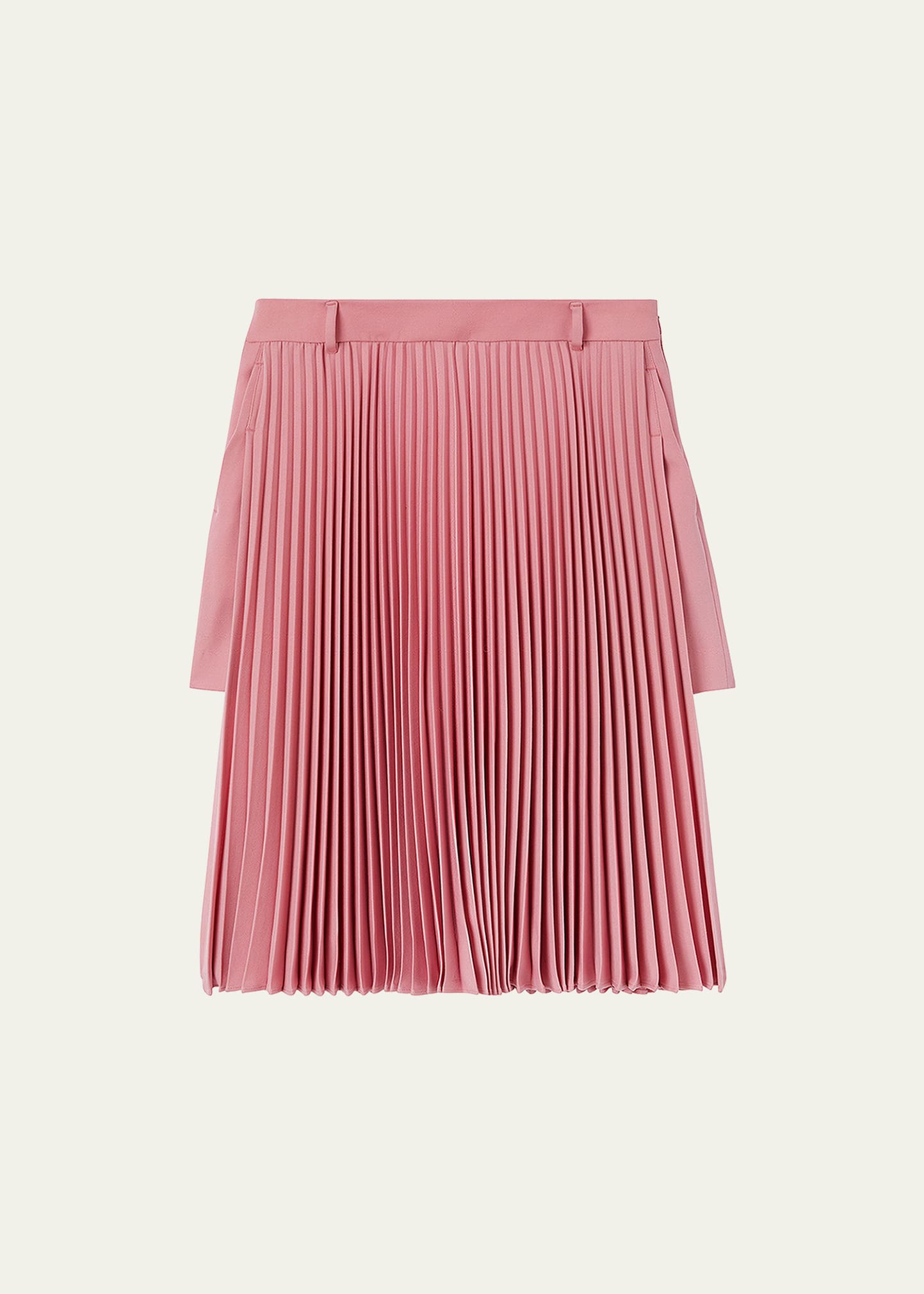 Logo-Embroidered Pleated Skirt