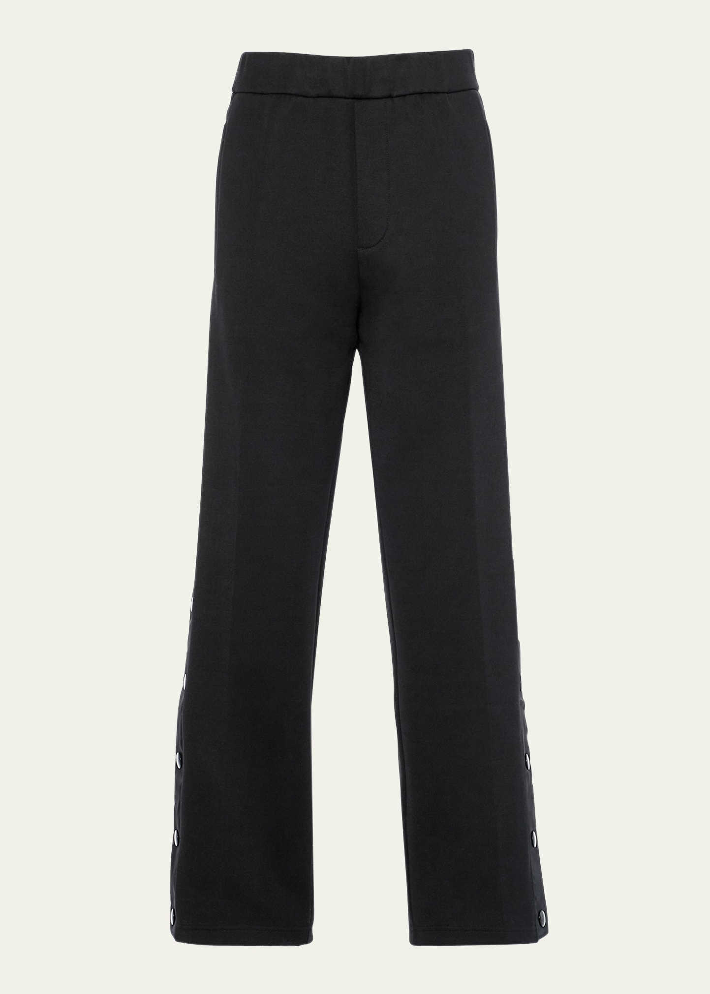 Prada Men's Tech Cotton Side-snap Pants In Neronero