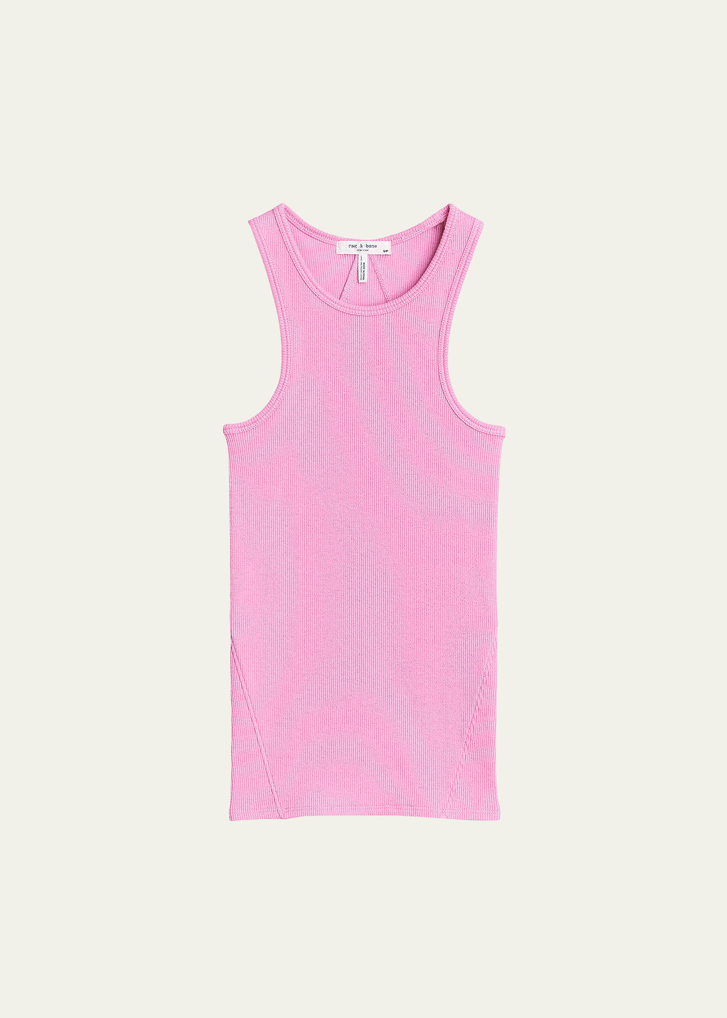 Rag & Bone The Essential Ribbed Tank Top In Pink