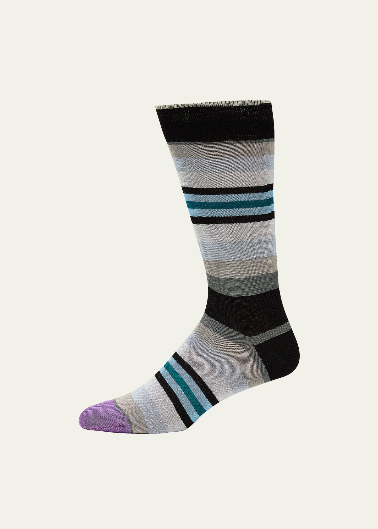 Men's Yvan Stripe-Print Crew Socks