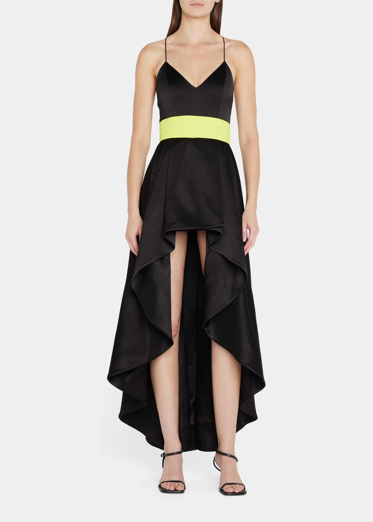 Joss High-Low Gown With Bow Belt
