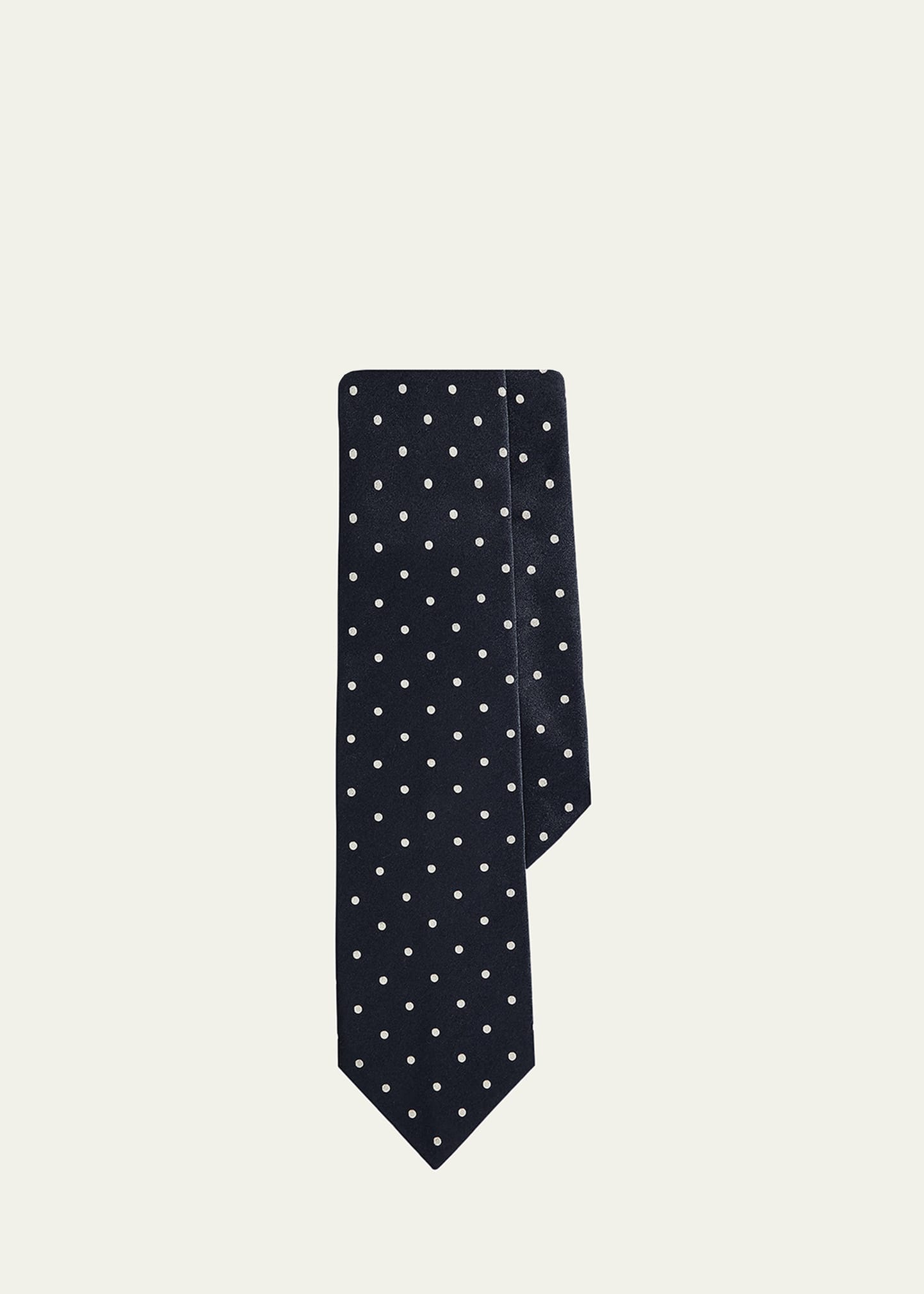 Polo Ralph Lauren Men's Polka Dot Silk Tie In Dark Navy