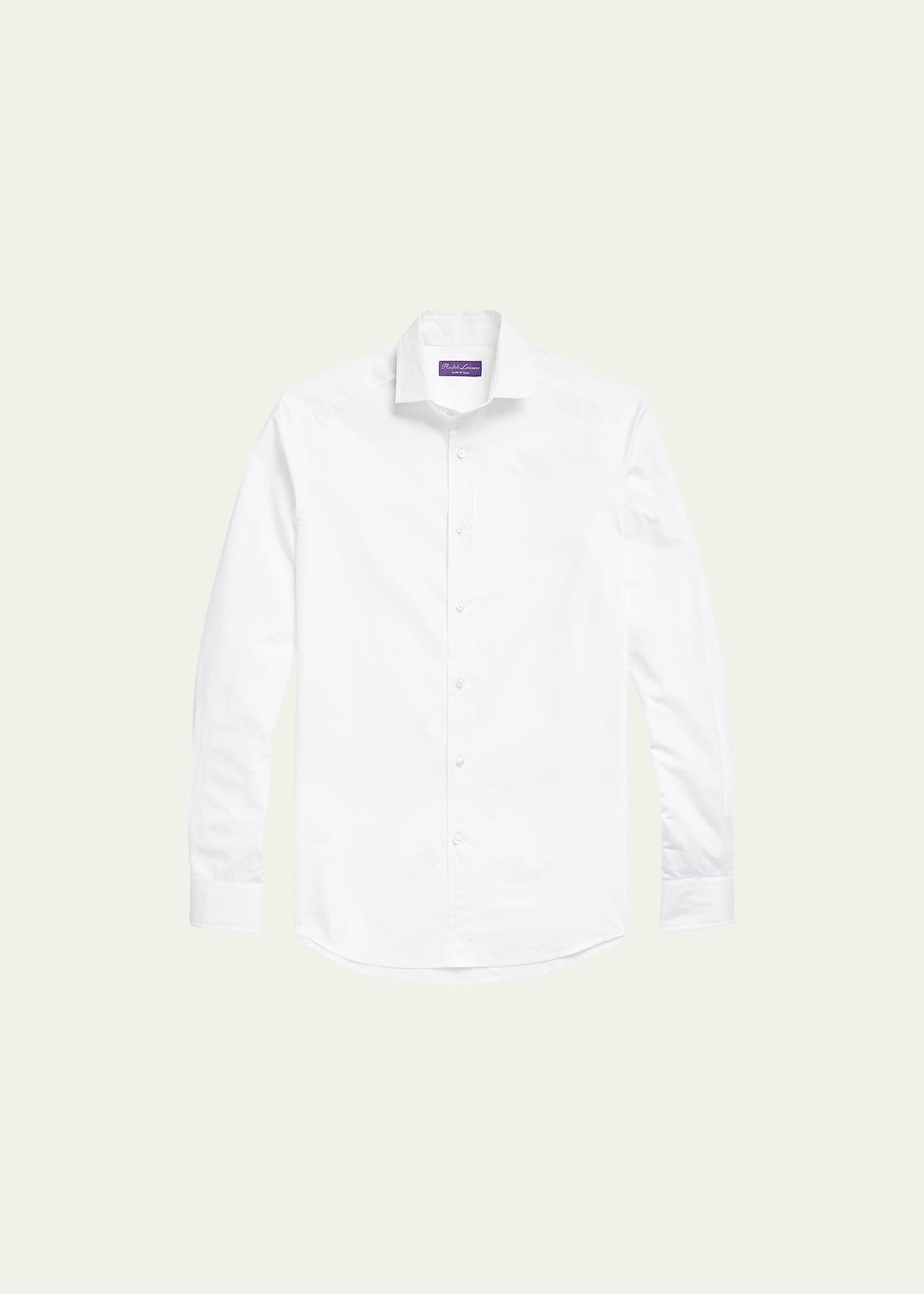 Ralph Lauren Purple Label Men's Dexter Cotton Pleated Long-sleeve Shirt In White