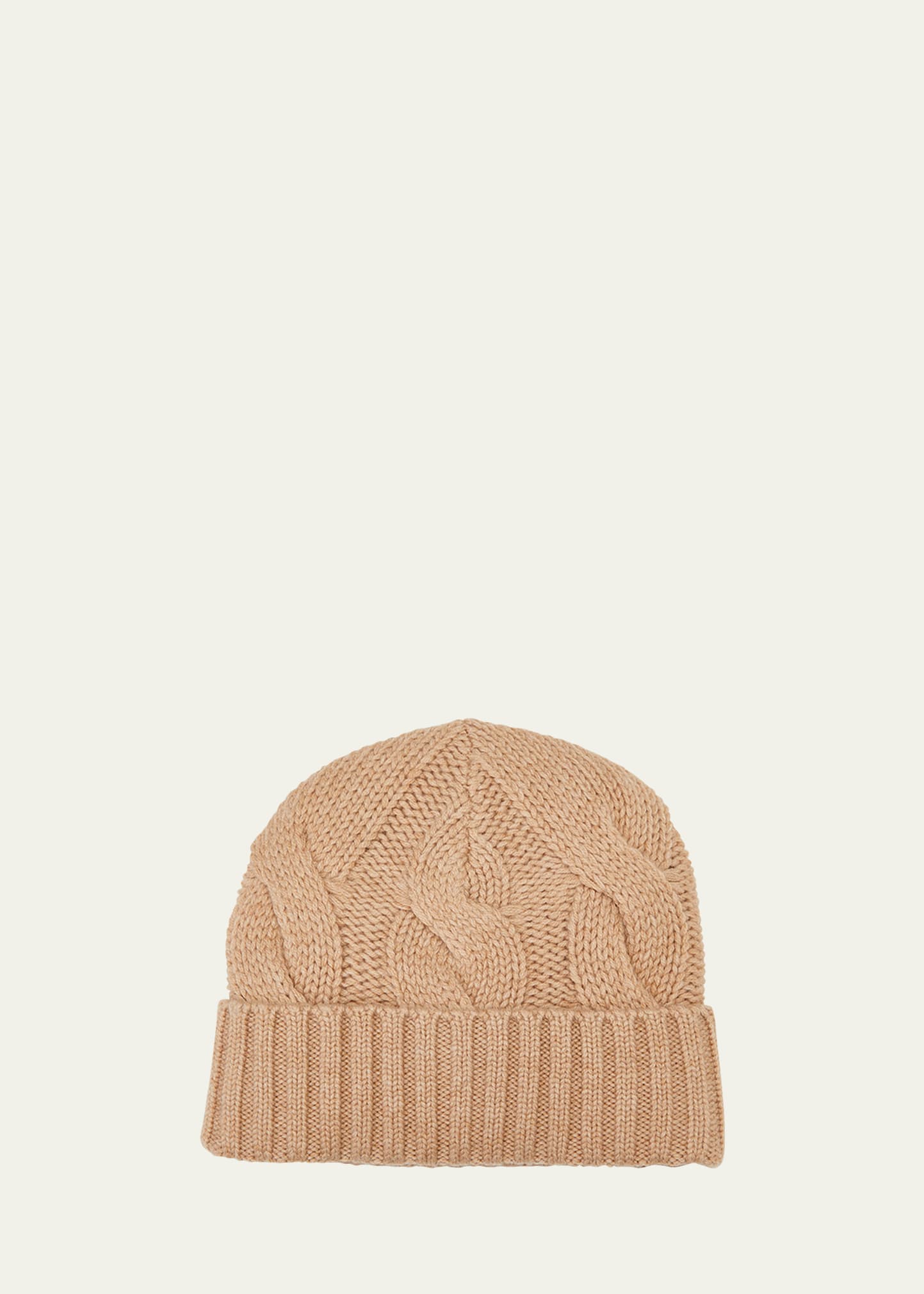 Shop Eugenia Kim Roan Cable Knit Cashmere-blend Beanie In Camel