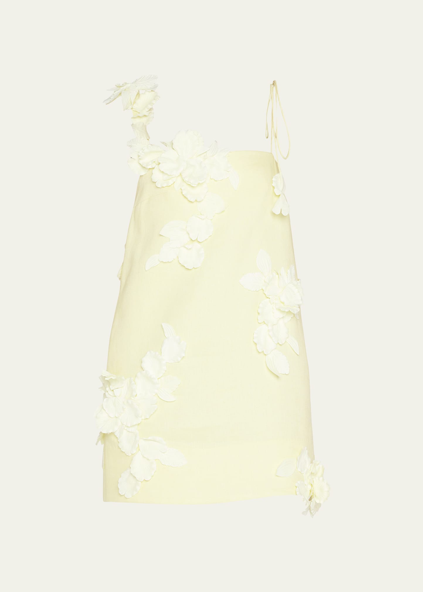 White Matchmaker daisy-appliqué linen-blend midi dress, Zimmermann