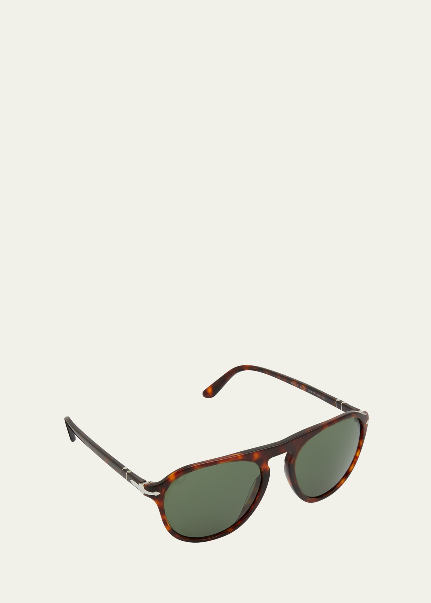 Persol Men's Keyhole Bridge Round Sunglasses In Havana