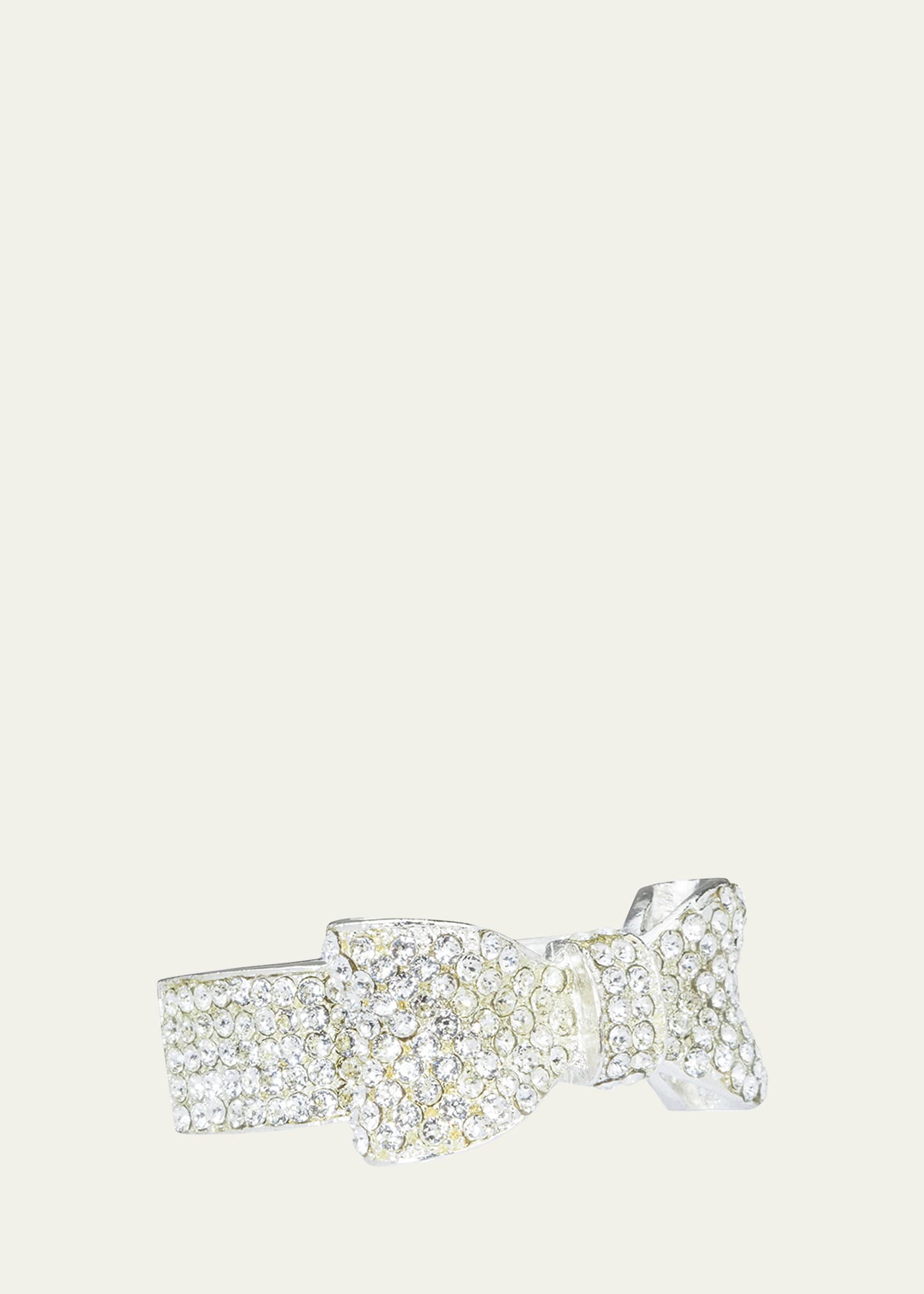 Crystal Bow Napkin Rings, Set of 4