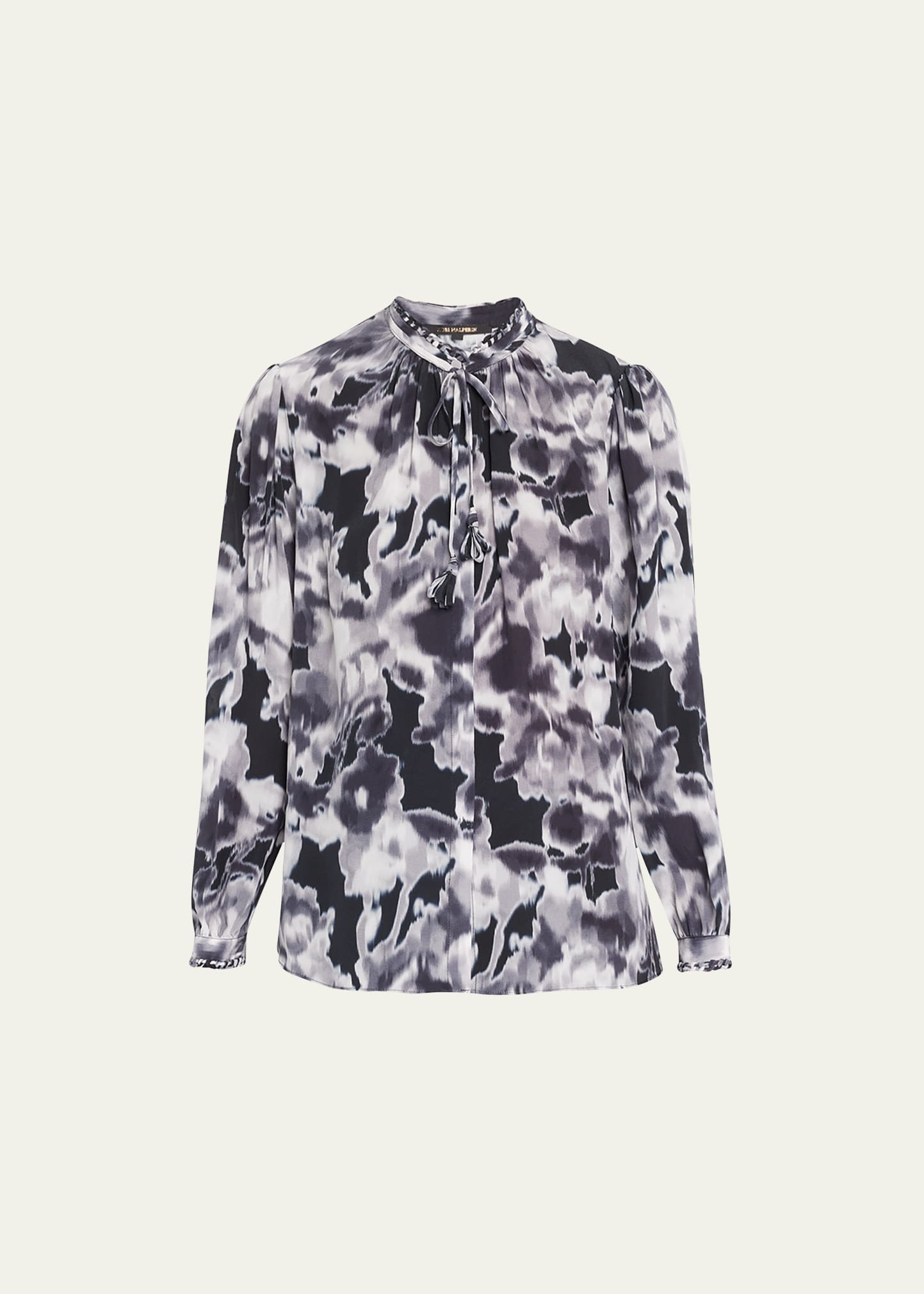 Kobi Halperin Printed Silk Button-front Blouse In Cloud Multi