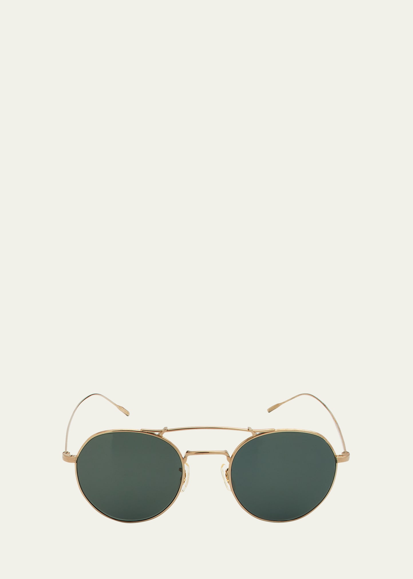 Oliver Peoples Gold Reymont Sunglasses In Black